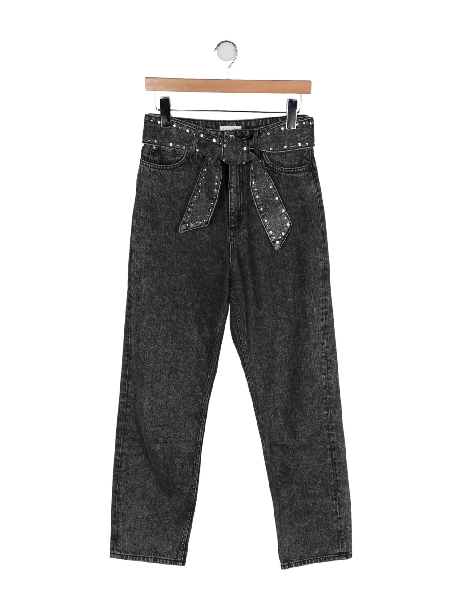 Sandro High-Rise Straight Leg Jeans