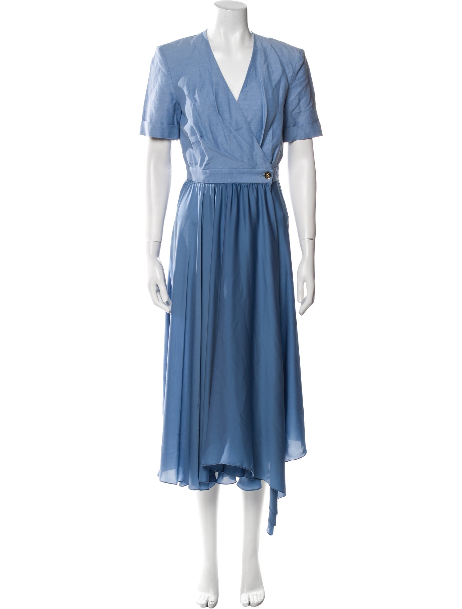 Sandro V-Neck Midi Length Dress