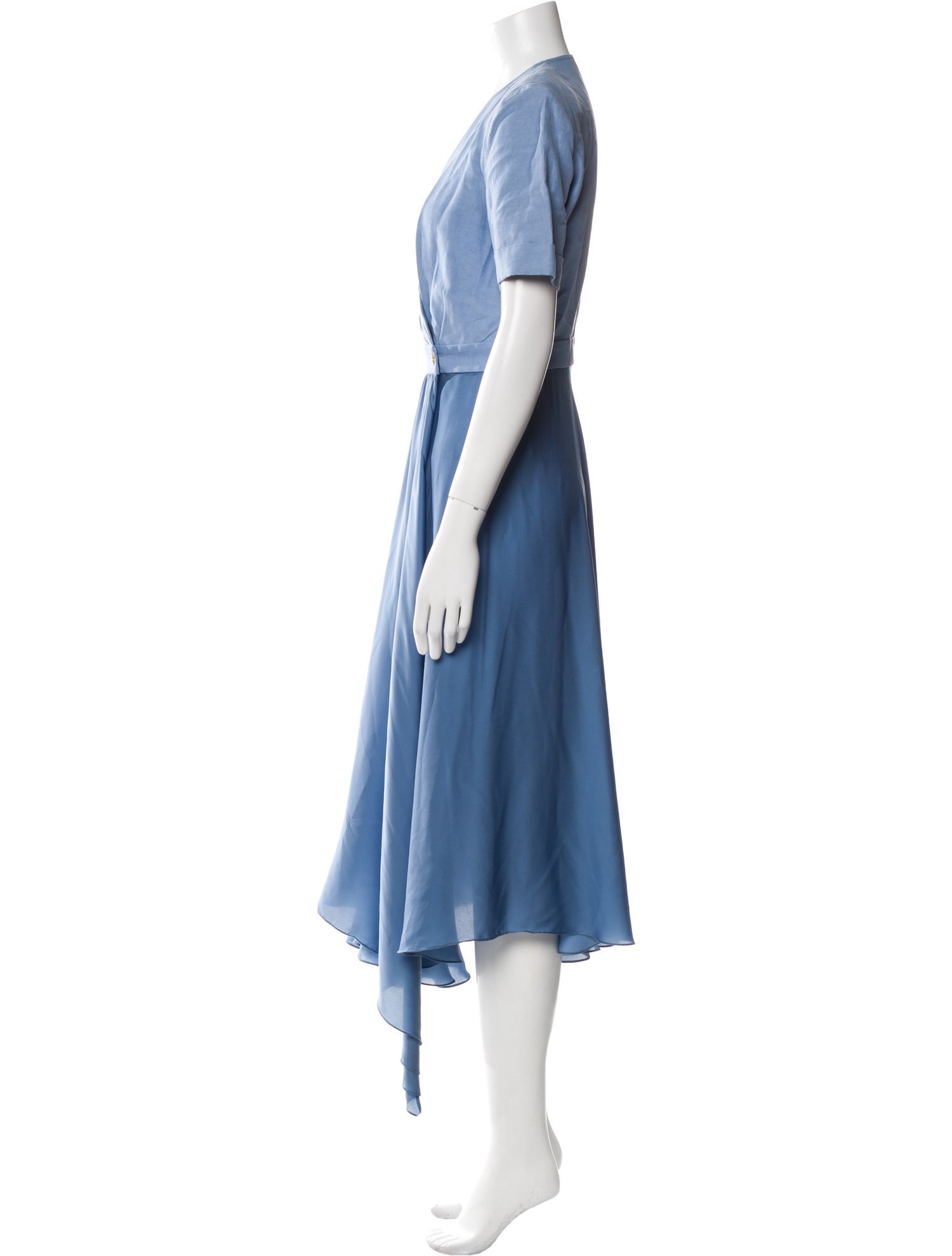 Sandro V-Neck Midi Length Dress