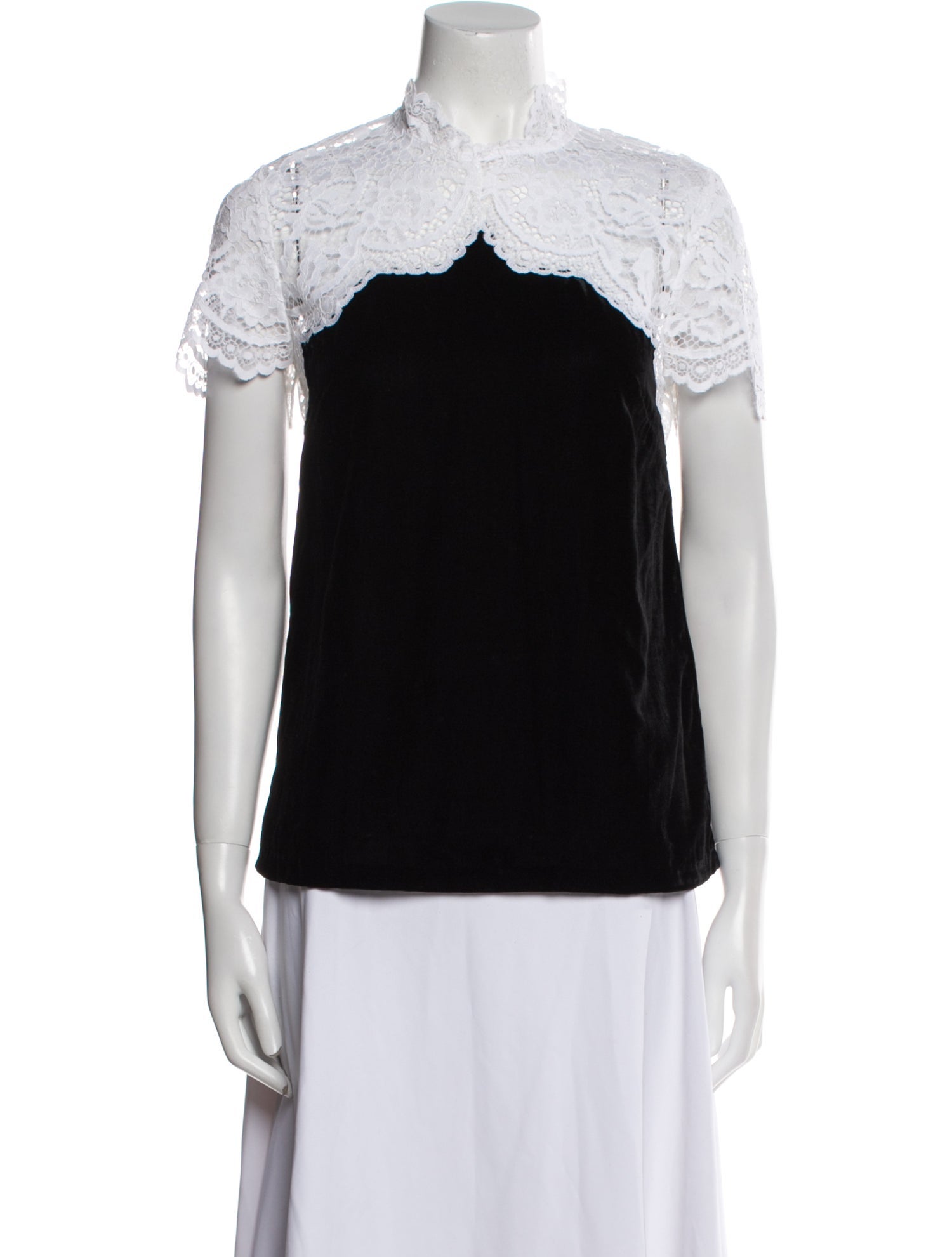 Sandro Mock Neck Short Sleeve Top