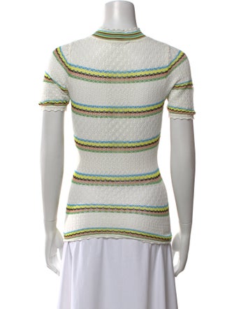 Sandro Striped Crew Neck Top