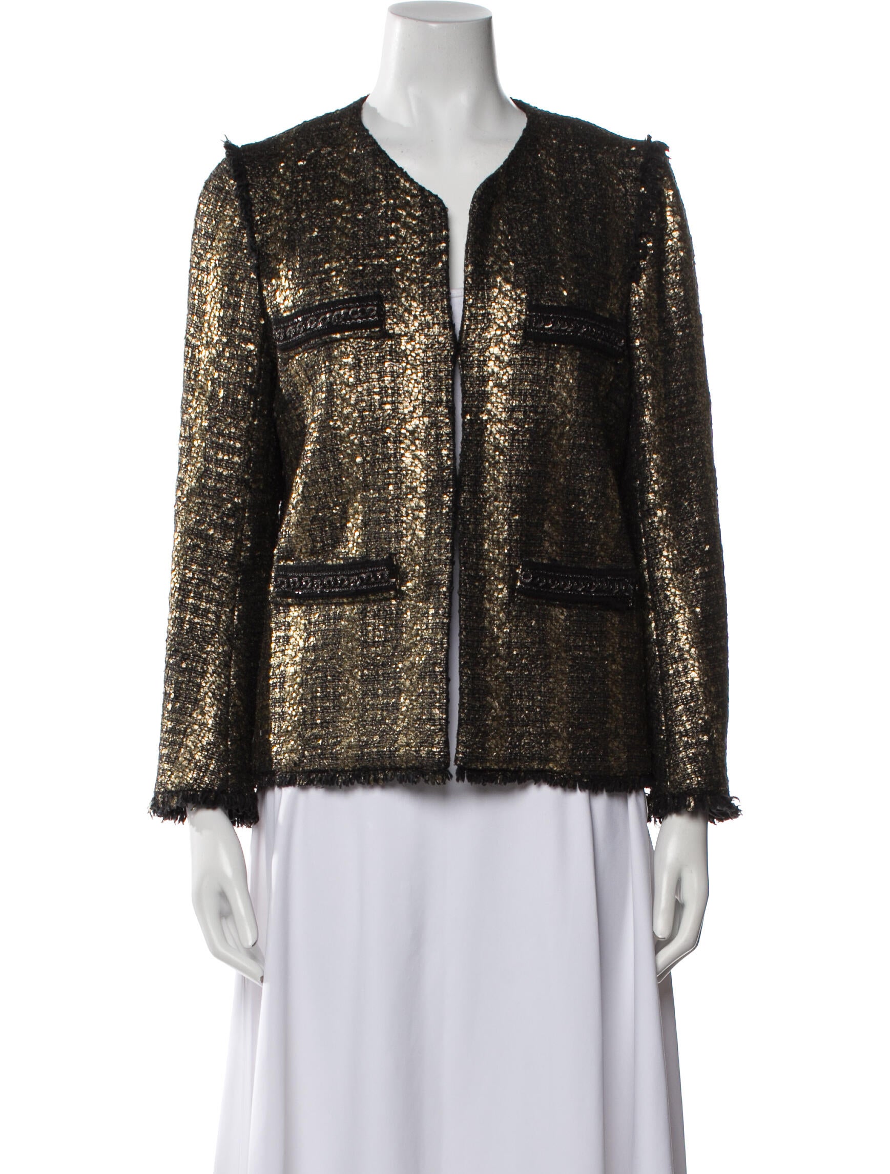 Sandro Tweed Pattern Evening Jacket