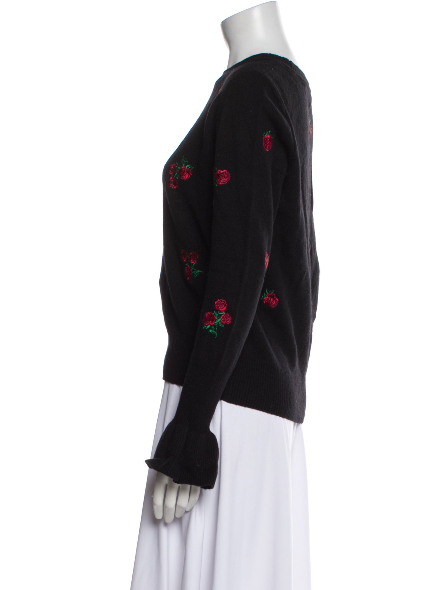 Sandro Wool Floral Print Sweater