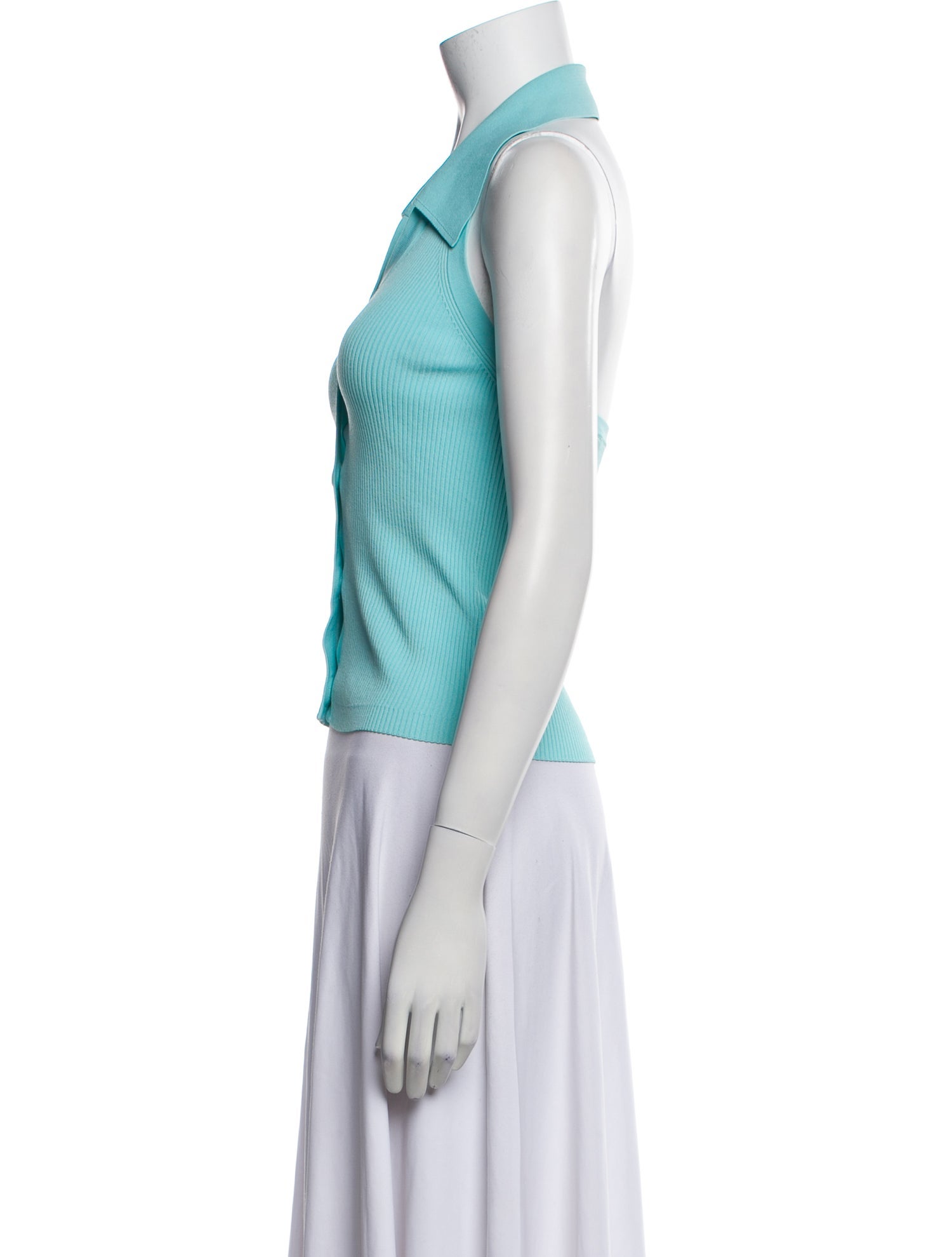 Sandro V-Neck Sleeveless Crop Top
