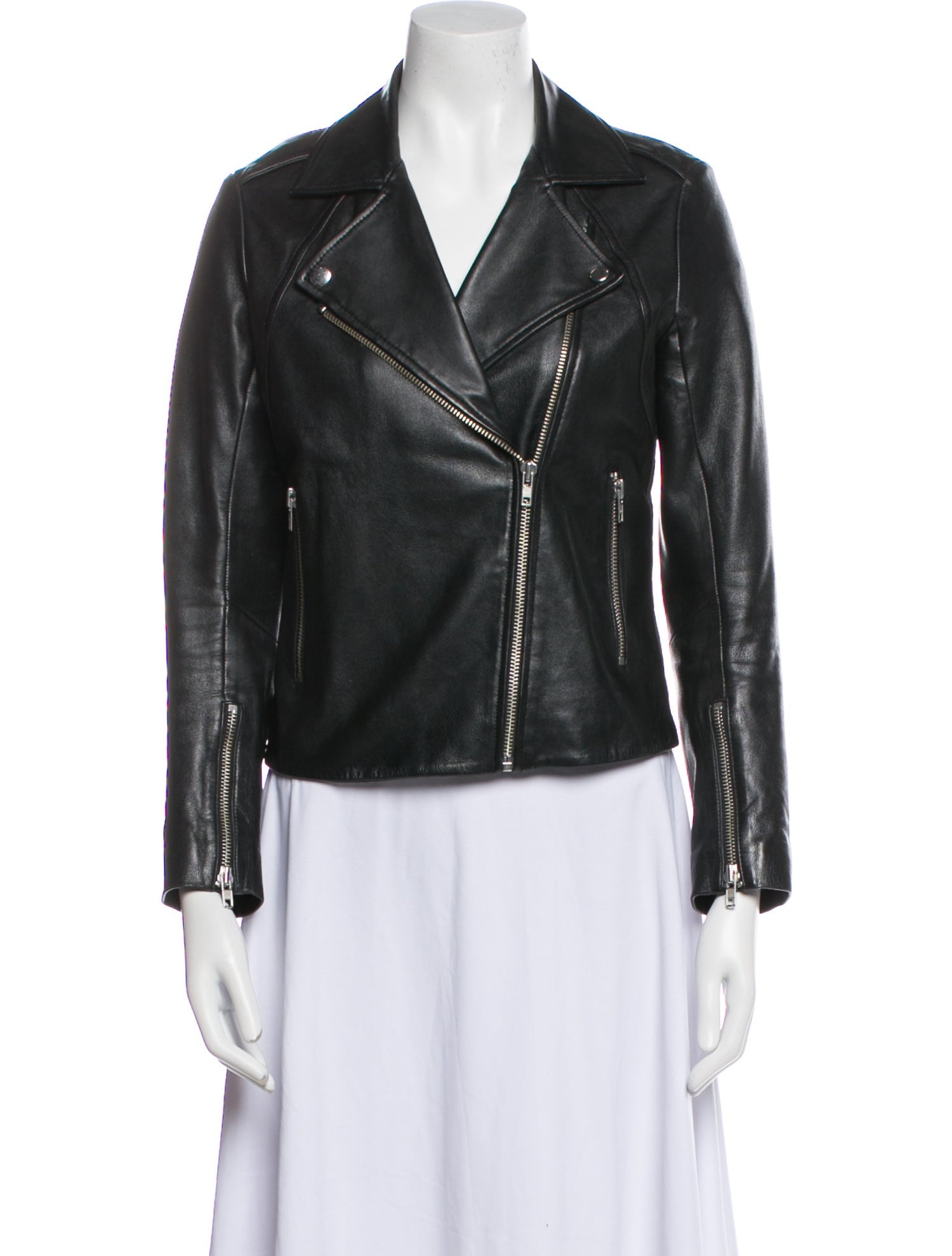 Sandro Leather Biker Jacket