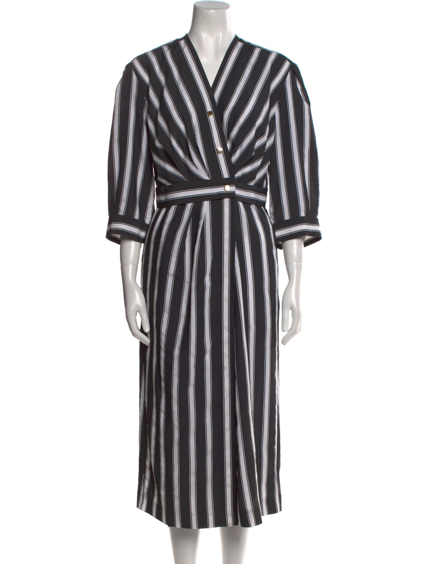 Sandro Striped Midi Length Dress