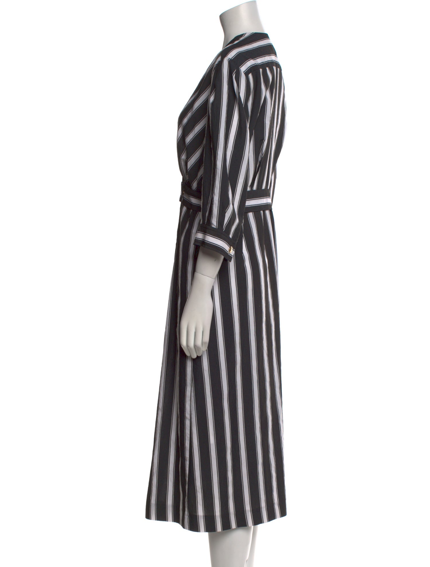Sandro Striped Midi Length Dress