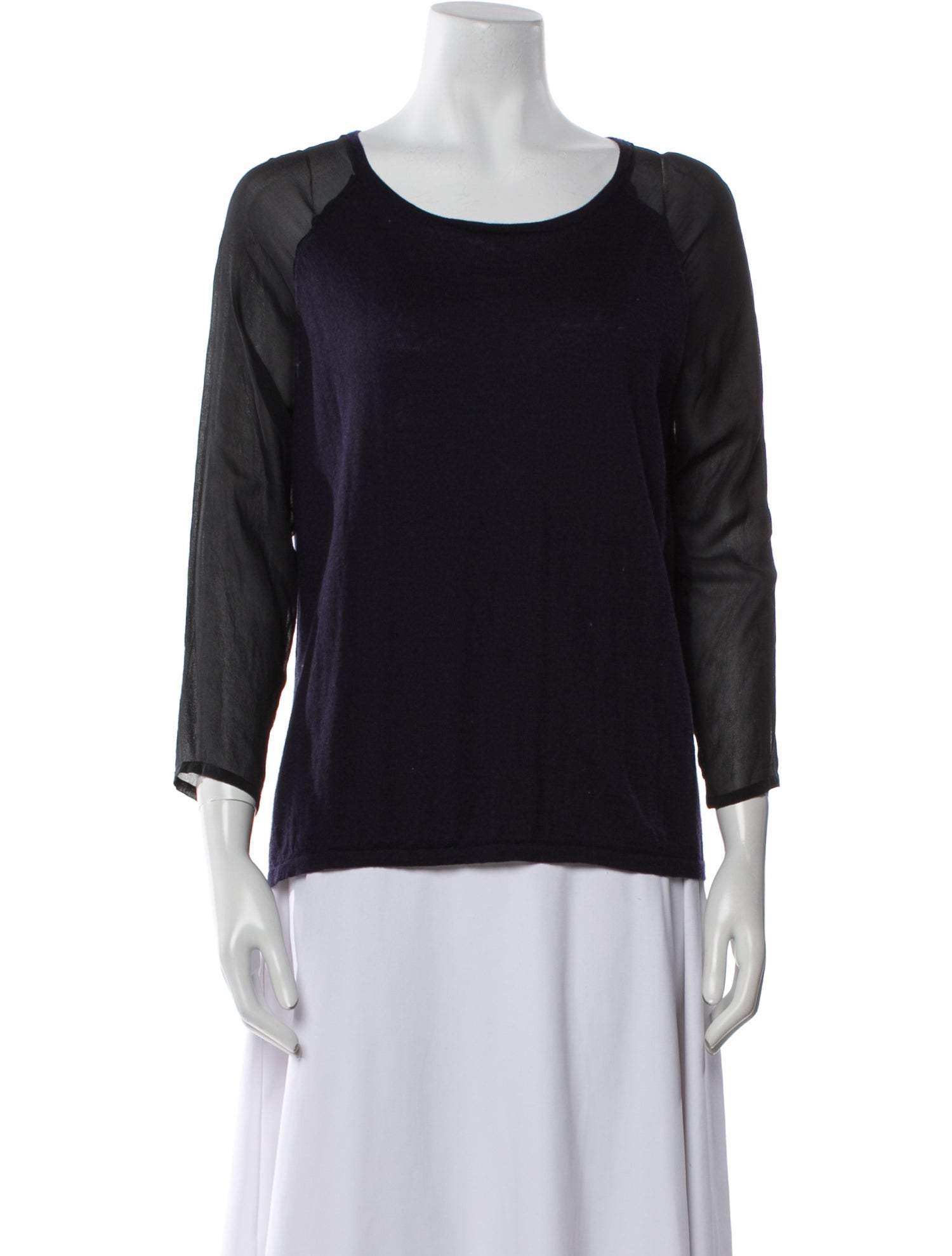 Sandro Merino Wool Scoop Neck Top