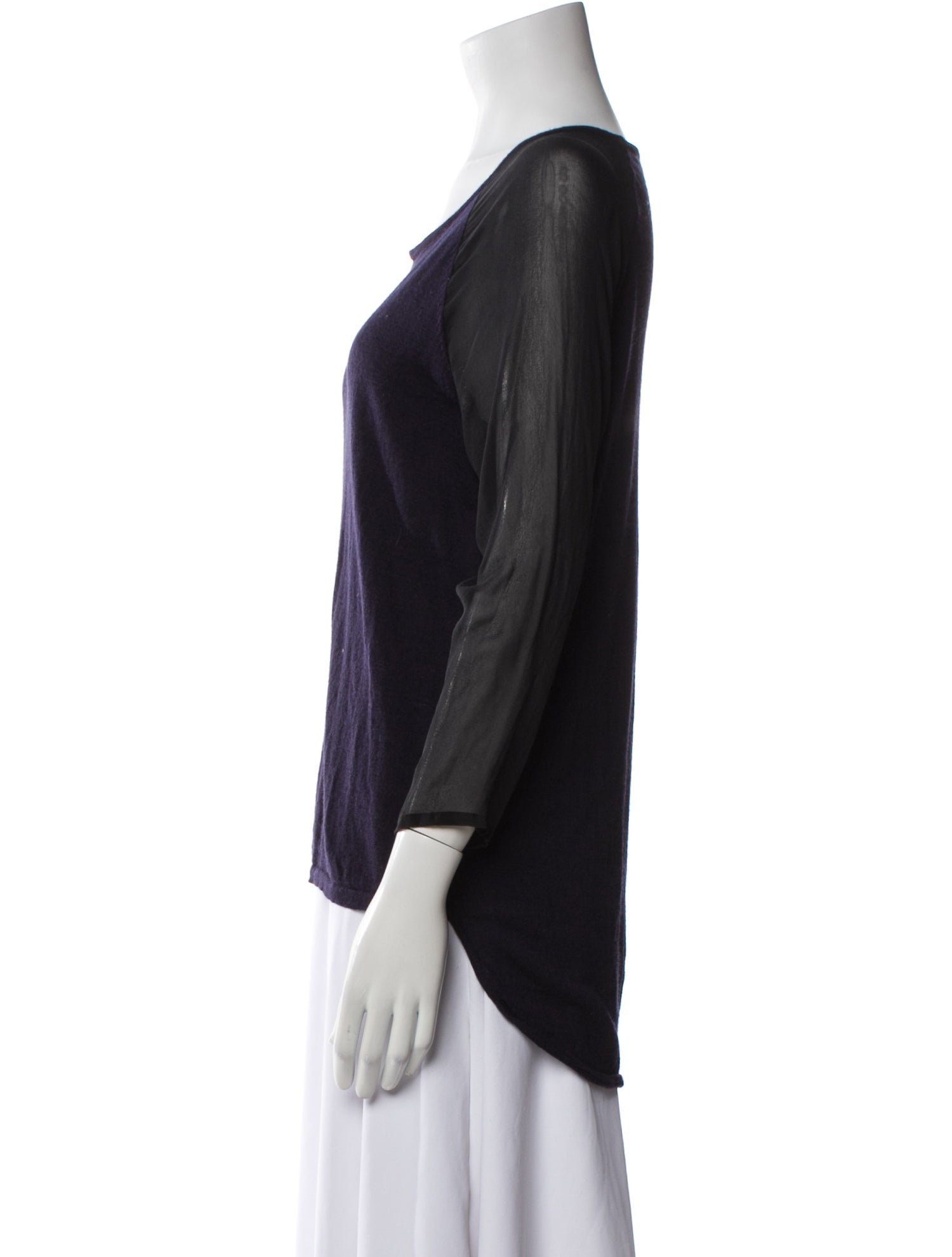 Sandro Merino Wool Scoop Neck Top