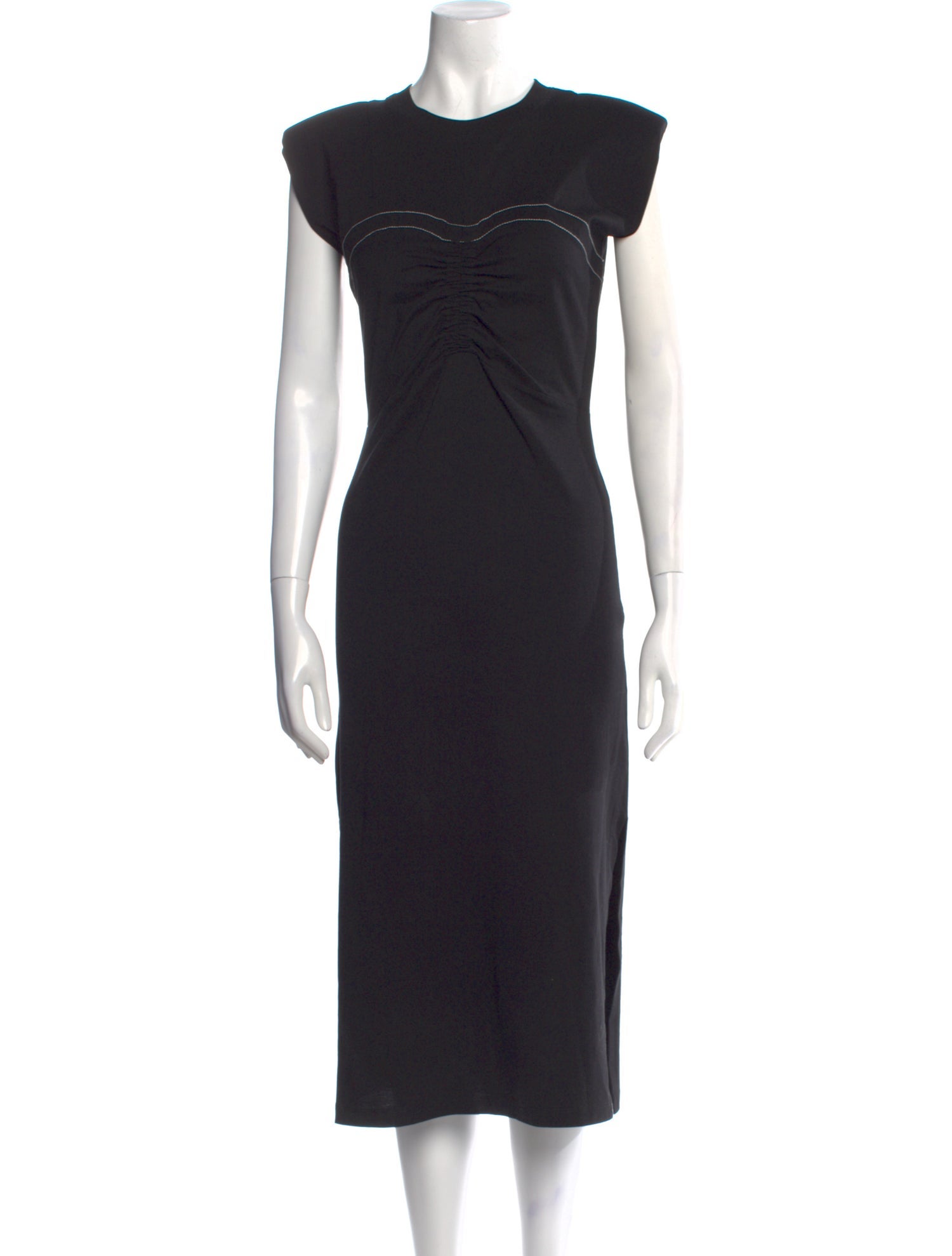 Sandro Crew Neck Midi Length Dress