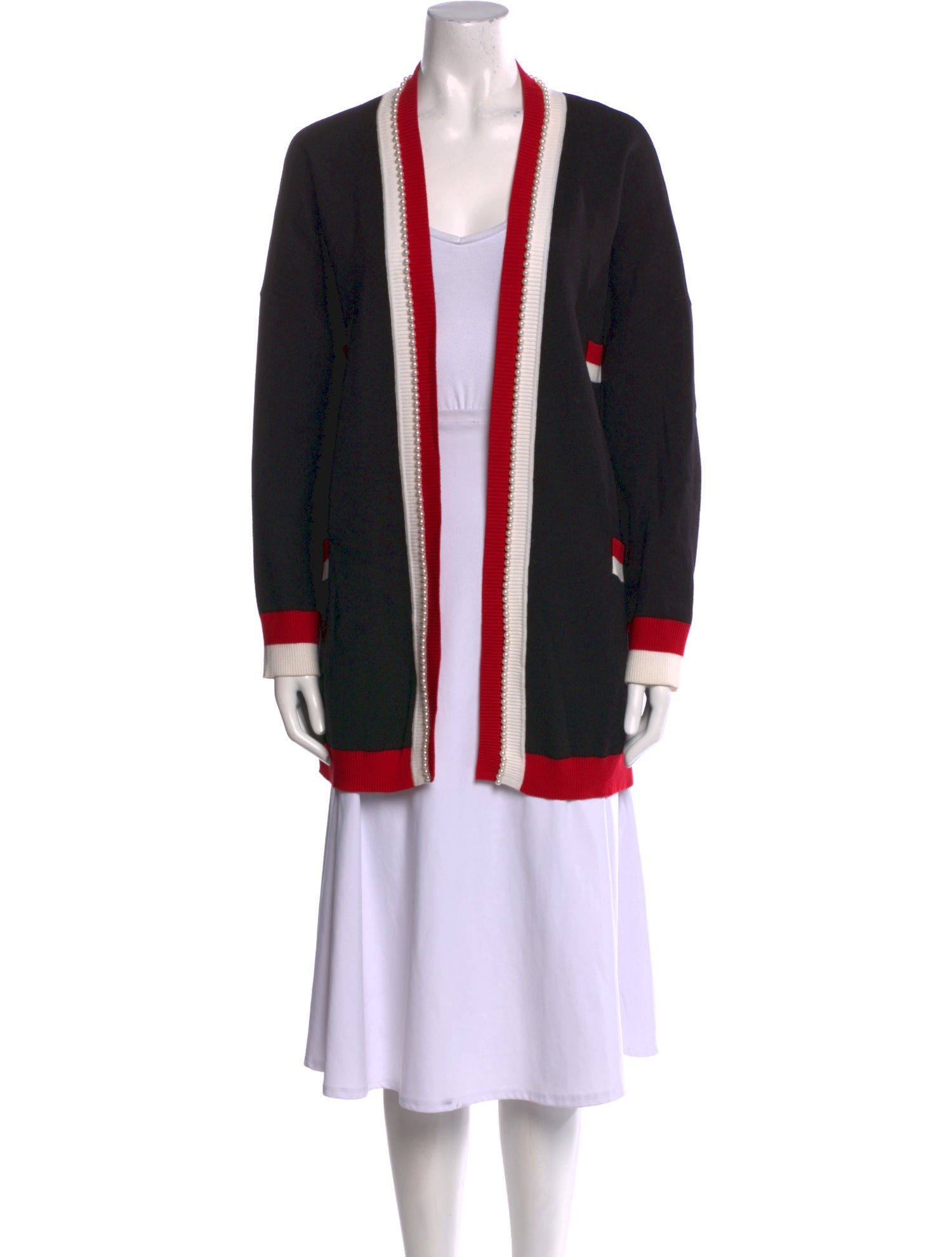 Sandro Striped Open Front Sweater