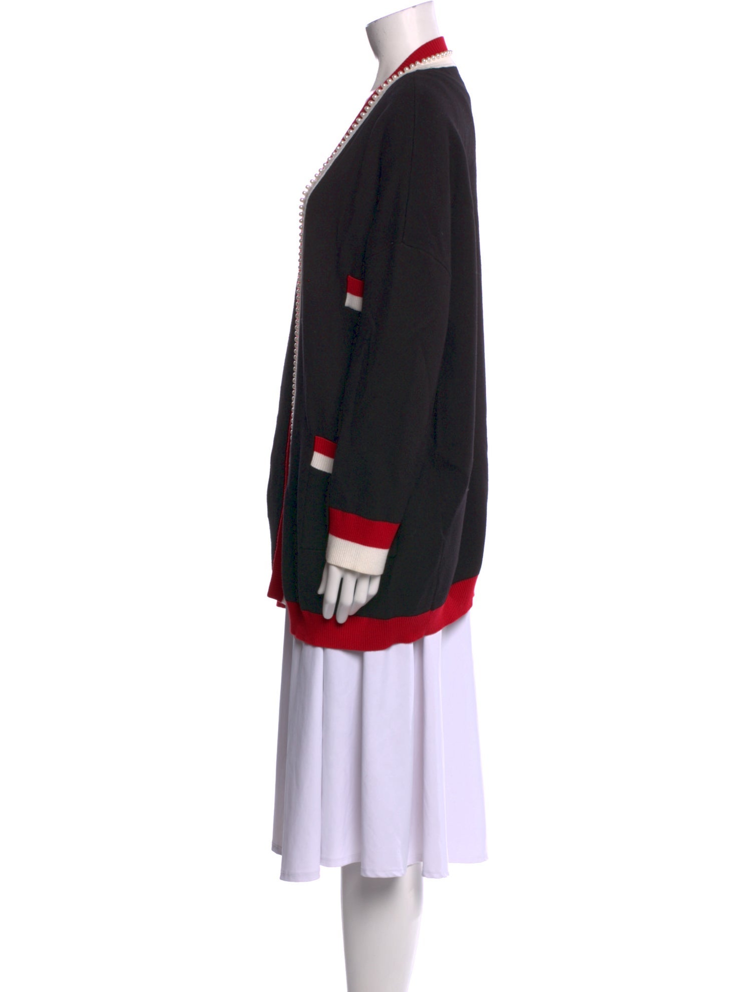 Sandro Striped Open Front Sweater