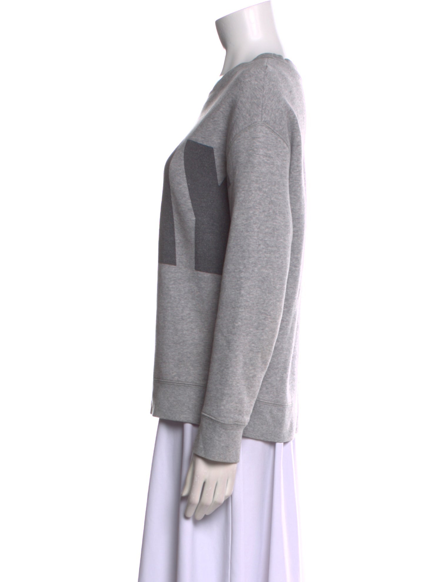 Sandro Graphic Print Scoop Neck Sweater