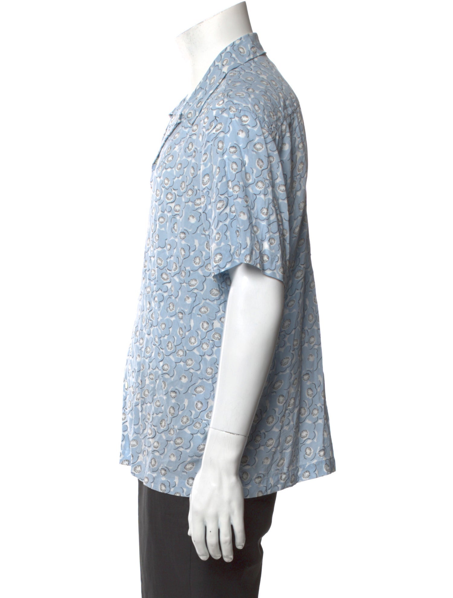 Sandro Floral Print Short Sleeve Shirt