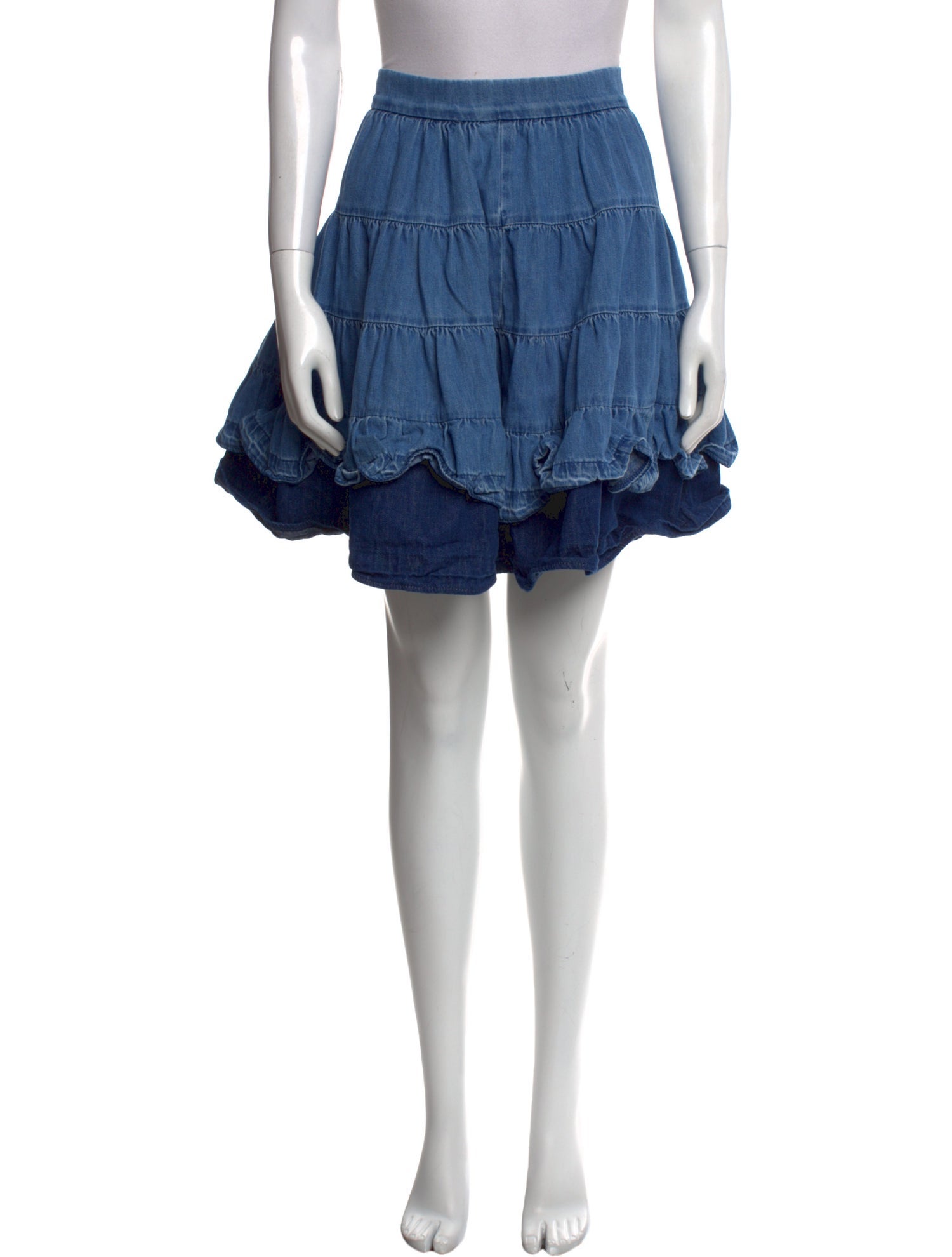 Sandro Ruffle Embellishment Knee-Length Skirt