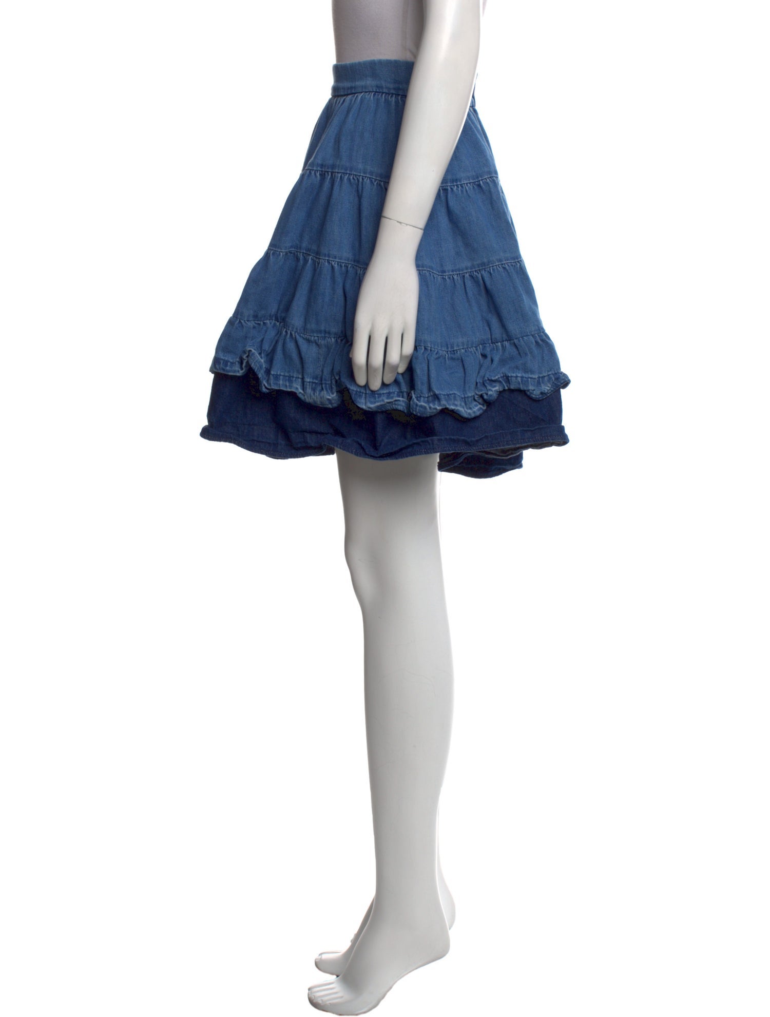 Sandro Ruffle Embellishment Knee-Length Skirt