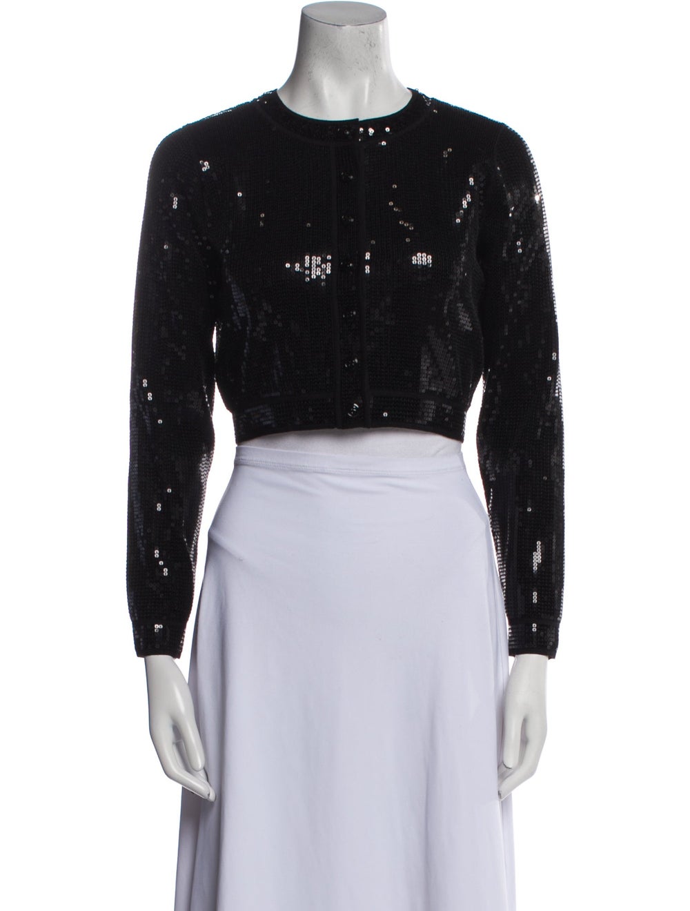 Sandro Evening Jacket Black Sequin Embellishments… - image 1