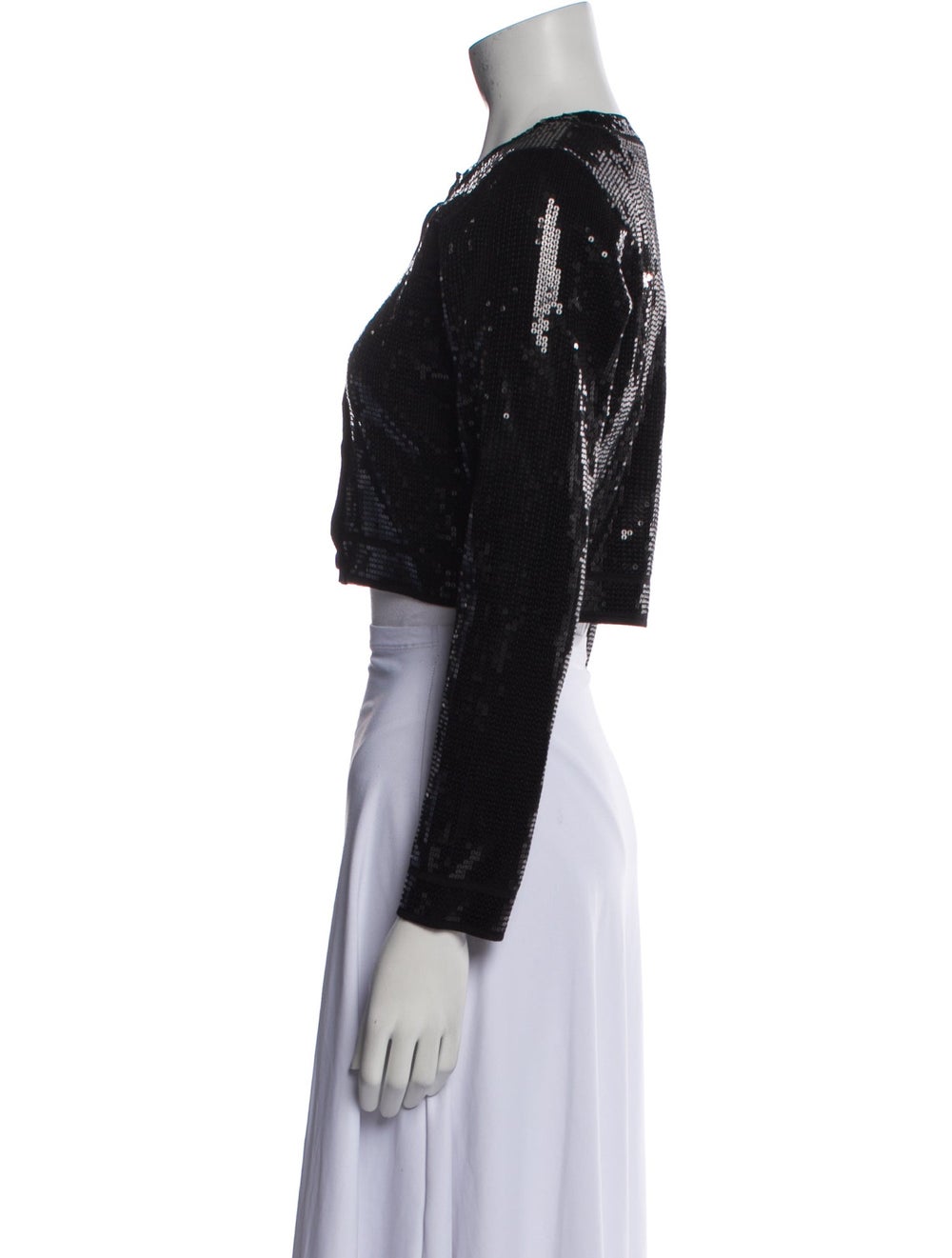 Sandro Evening Jacket Black Sequin Embellishments… - image 2