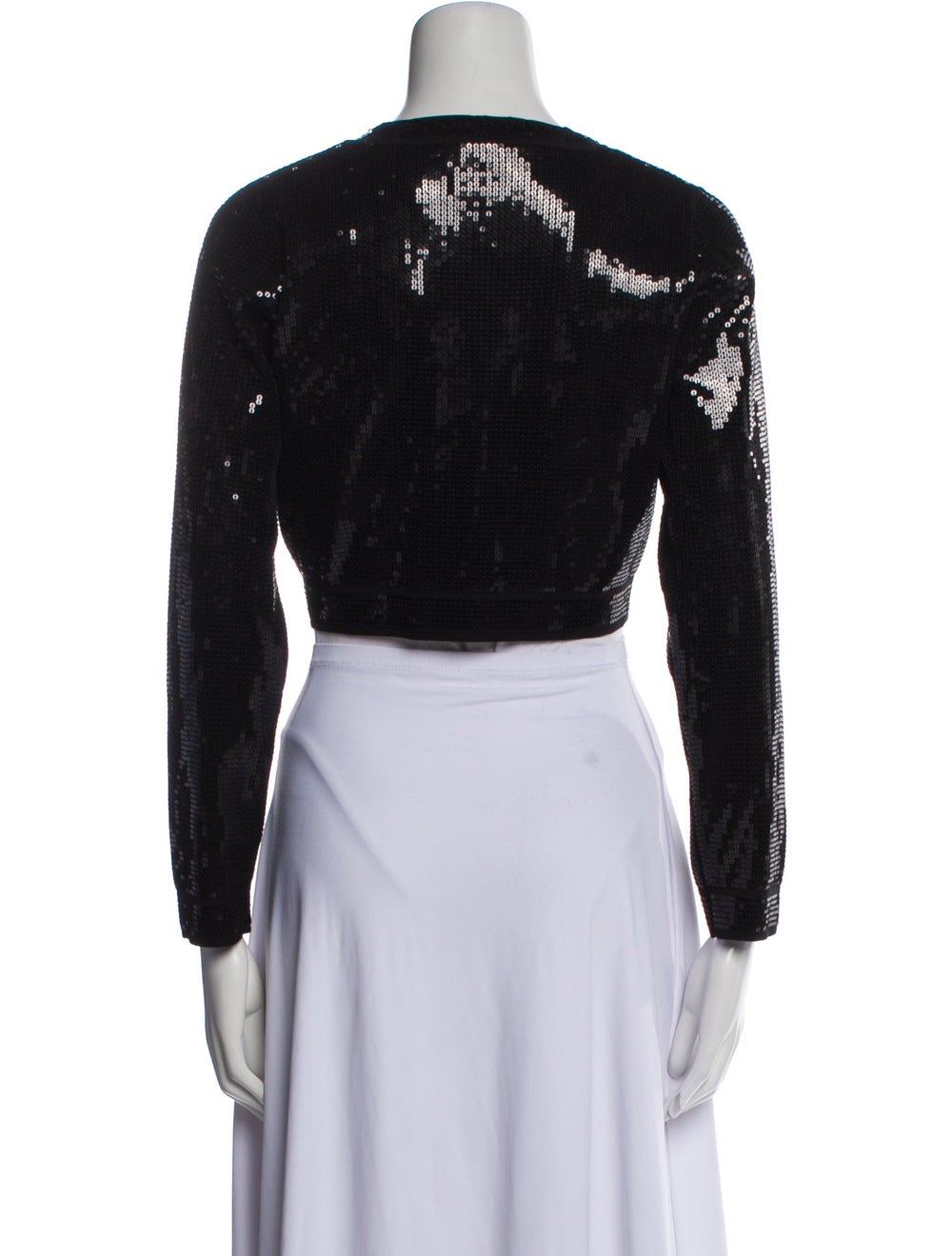 Sandro Evening Jacket Black Sequin Embellishments… - image 3