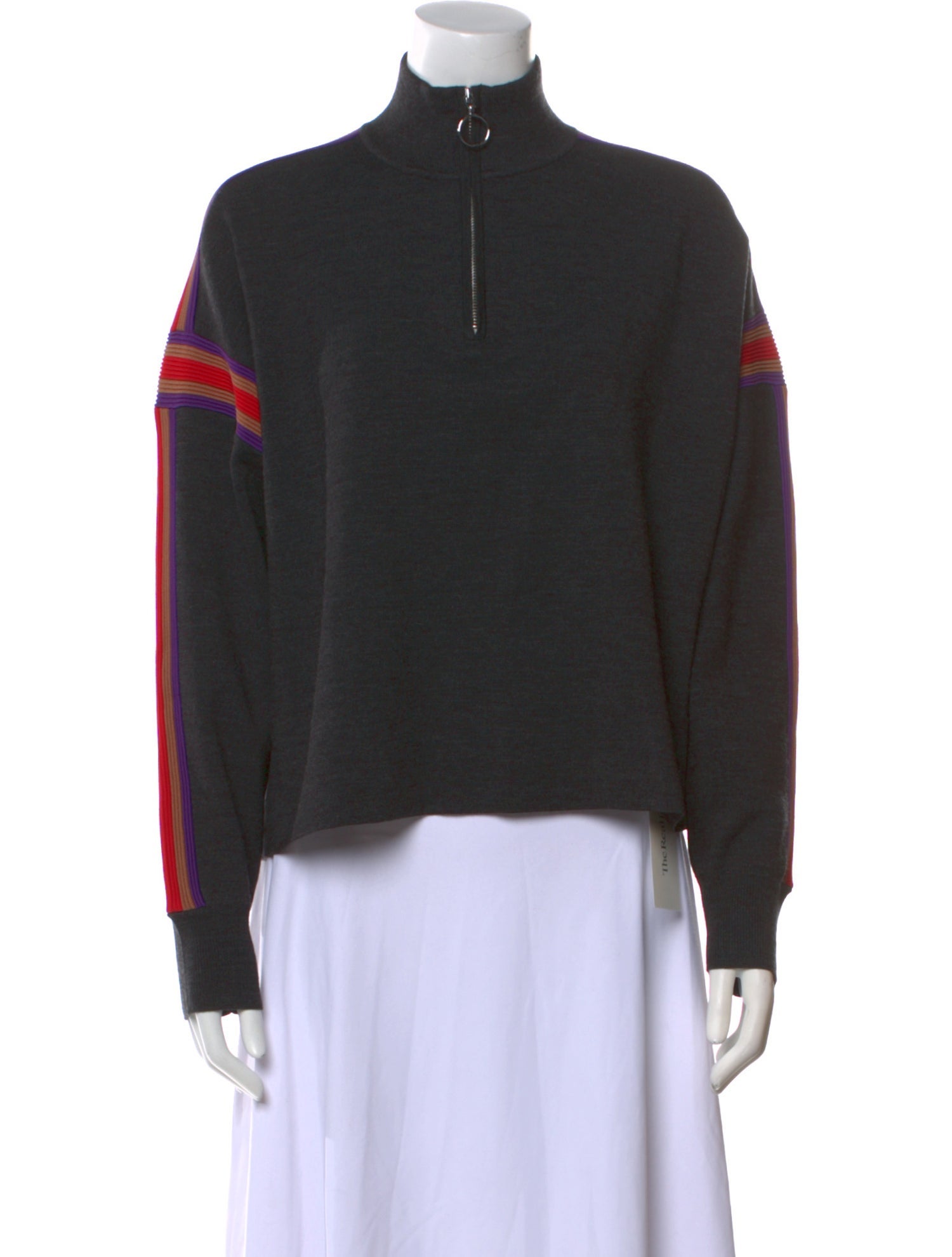 Sandro Mock Neck Long Sleeve Sweatshirt