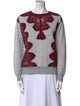 Sandro Printed Crew Neck Sweater