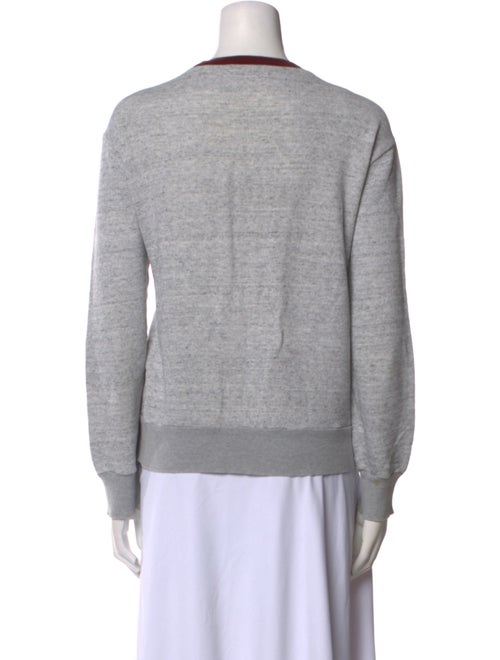 Sandro Printed Crew Neck Sweater