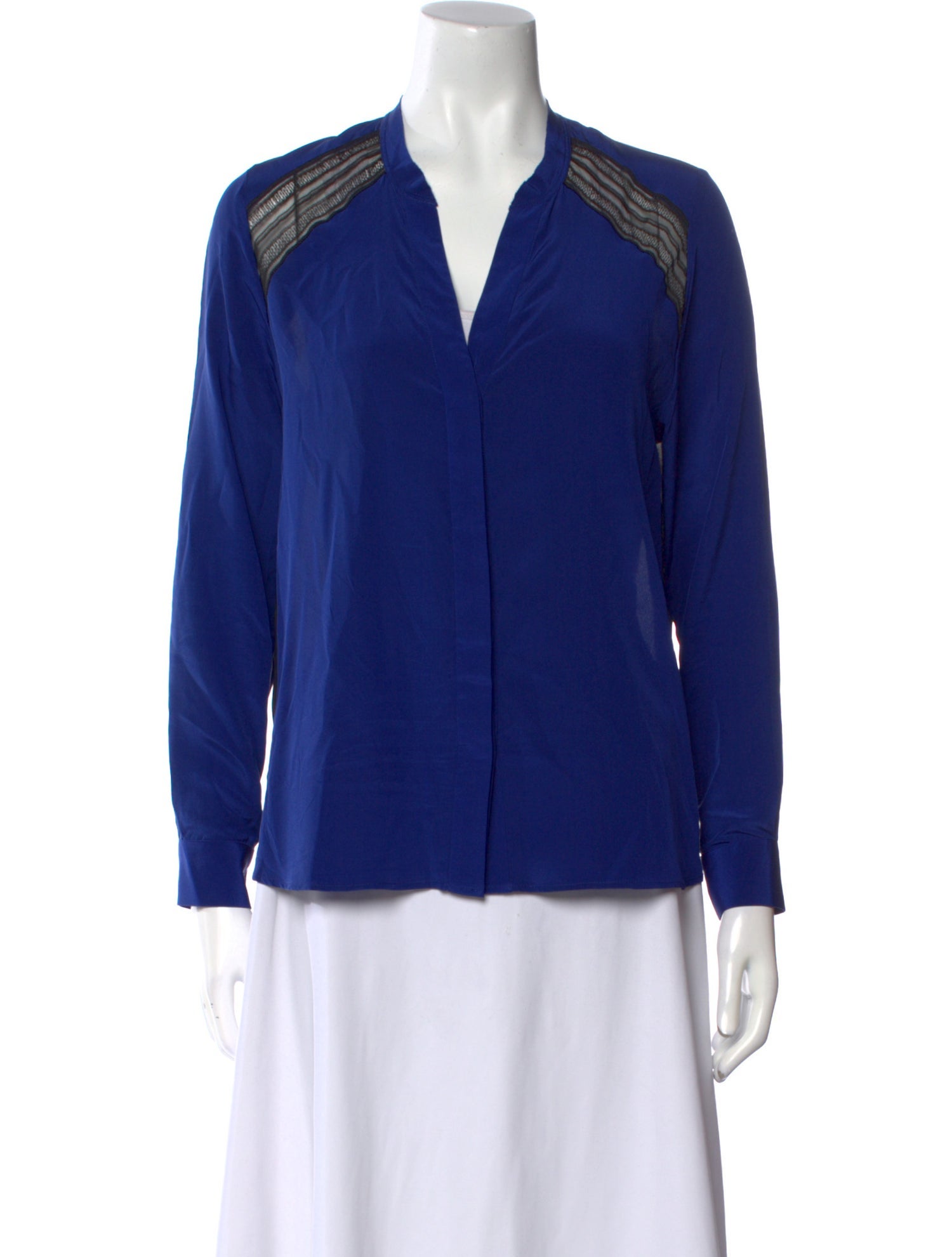 Sandro V-Neck Long Sleeve Blouse