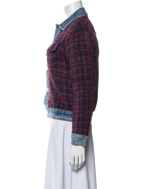 Sandro Tweed Pattern Denim Jacket