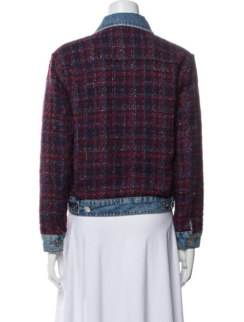 Sandro Tweed Pattern Denim Jacket