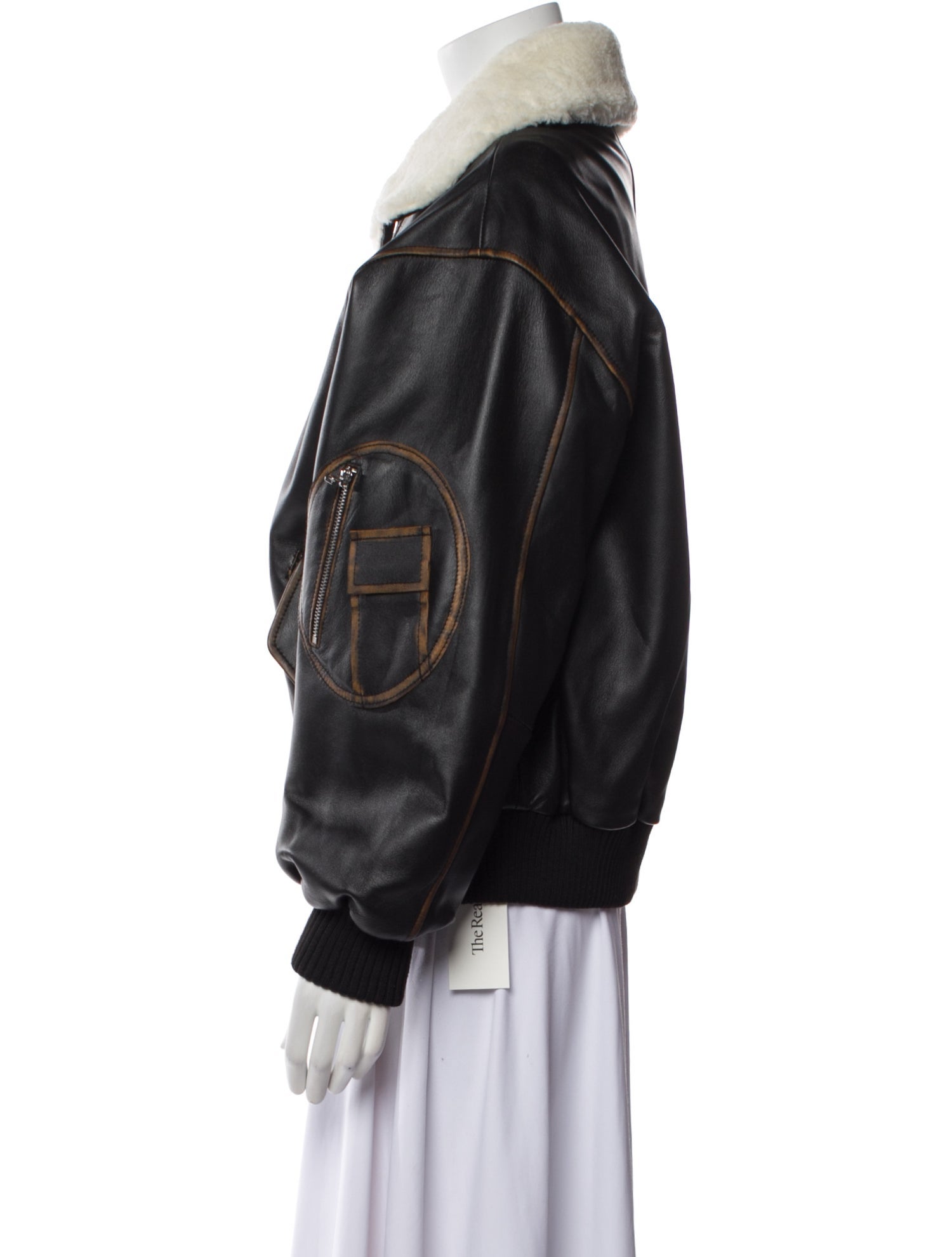 Sandro Leather Bomber Jacket w/ Tags