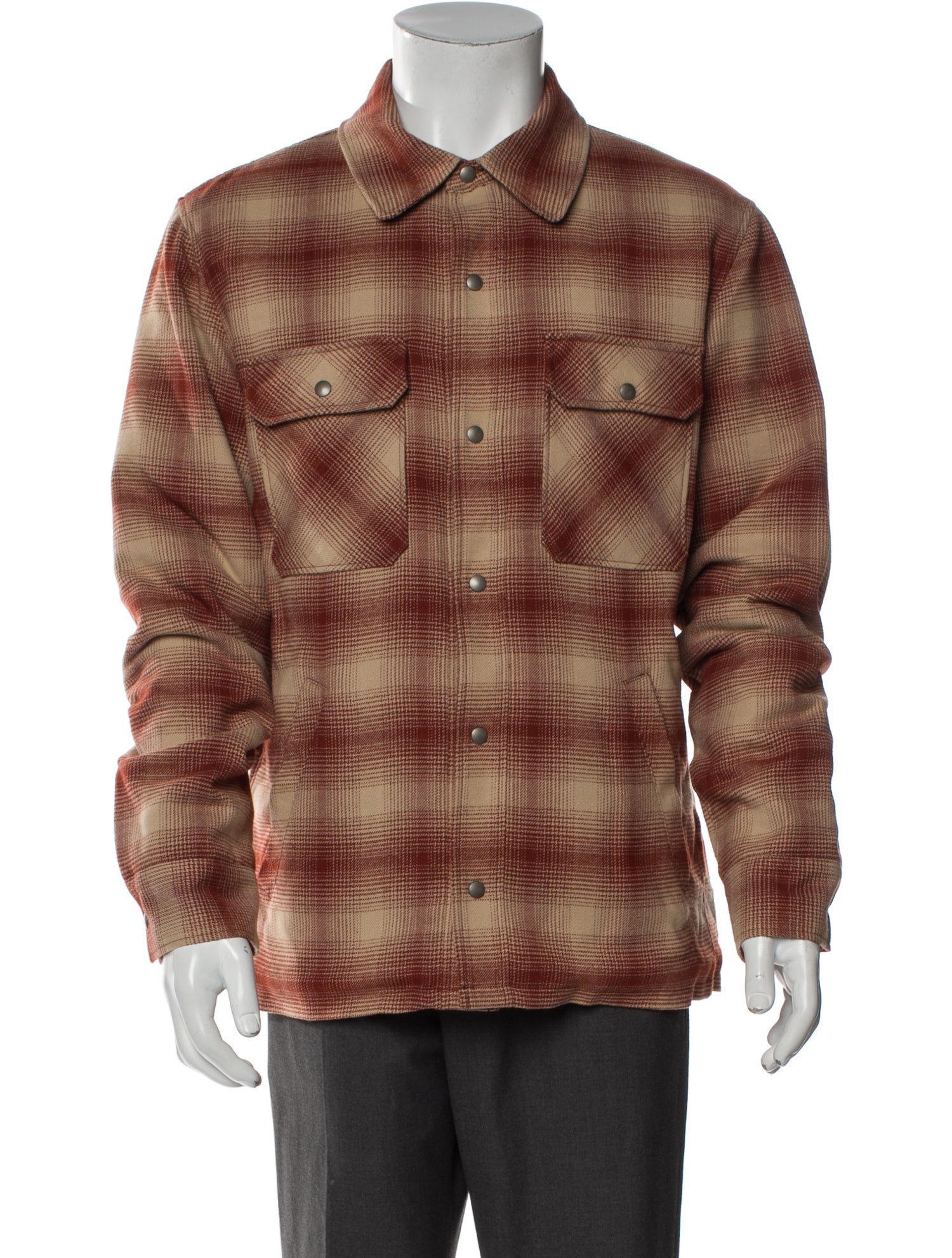 Sandro Plaid Print Puffer Coat w/ Tags