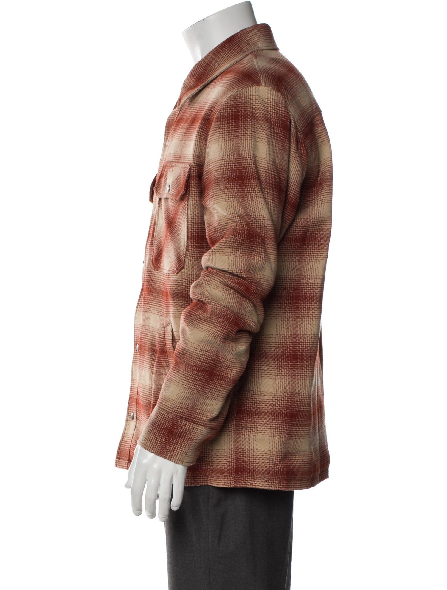 Sandro Plaid Print Puffer Coat w/ Tags