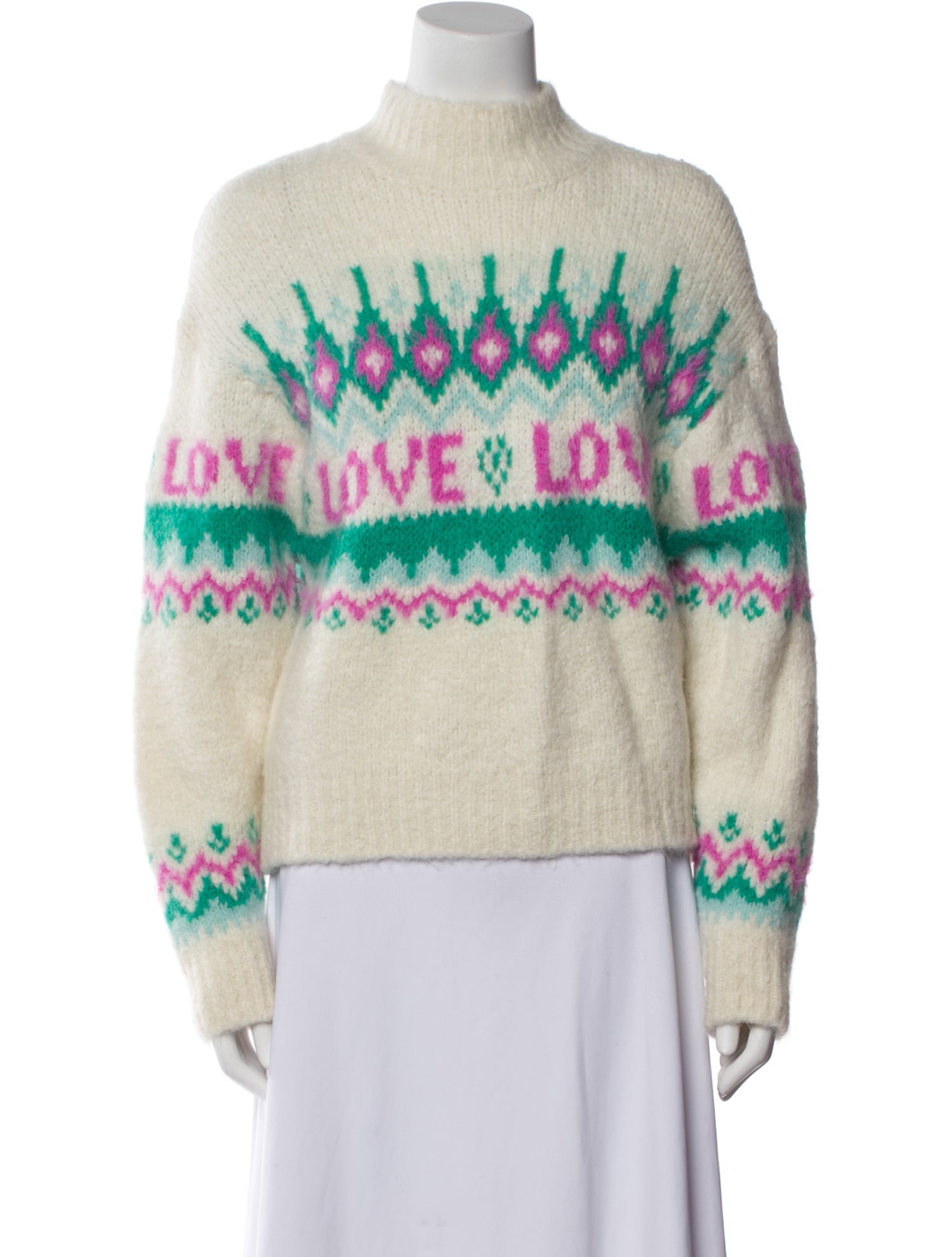 Sandro Printed Turtleneck Sweater w/ Tags