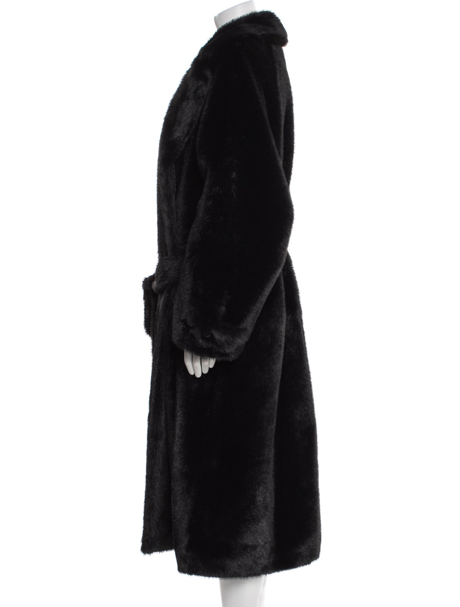 Sandro Faux Fur Coat