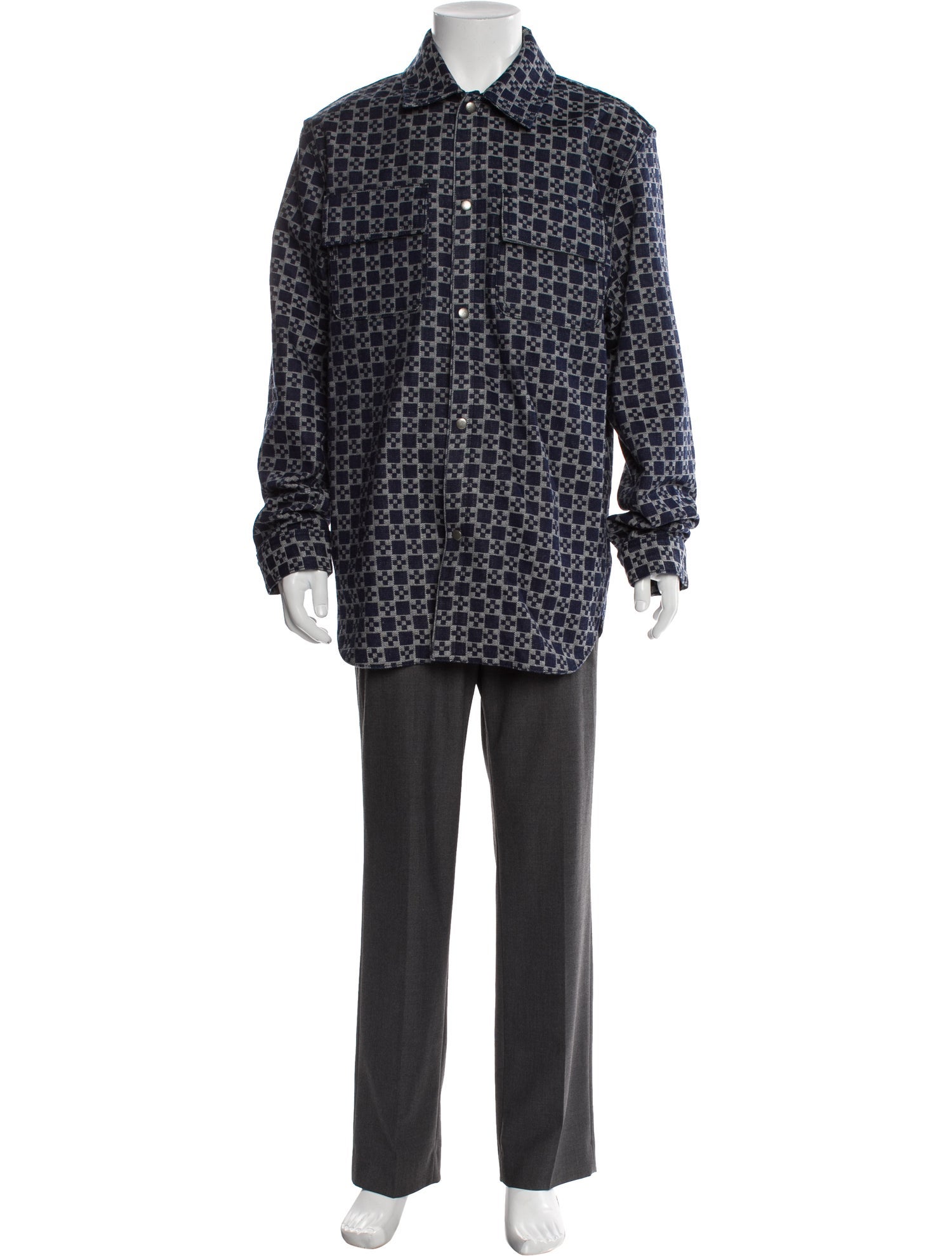 Sandro Plaid Print Long Sleeve Shirt w/ Tags