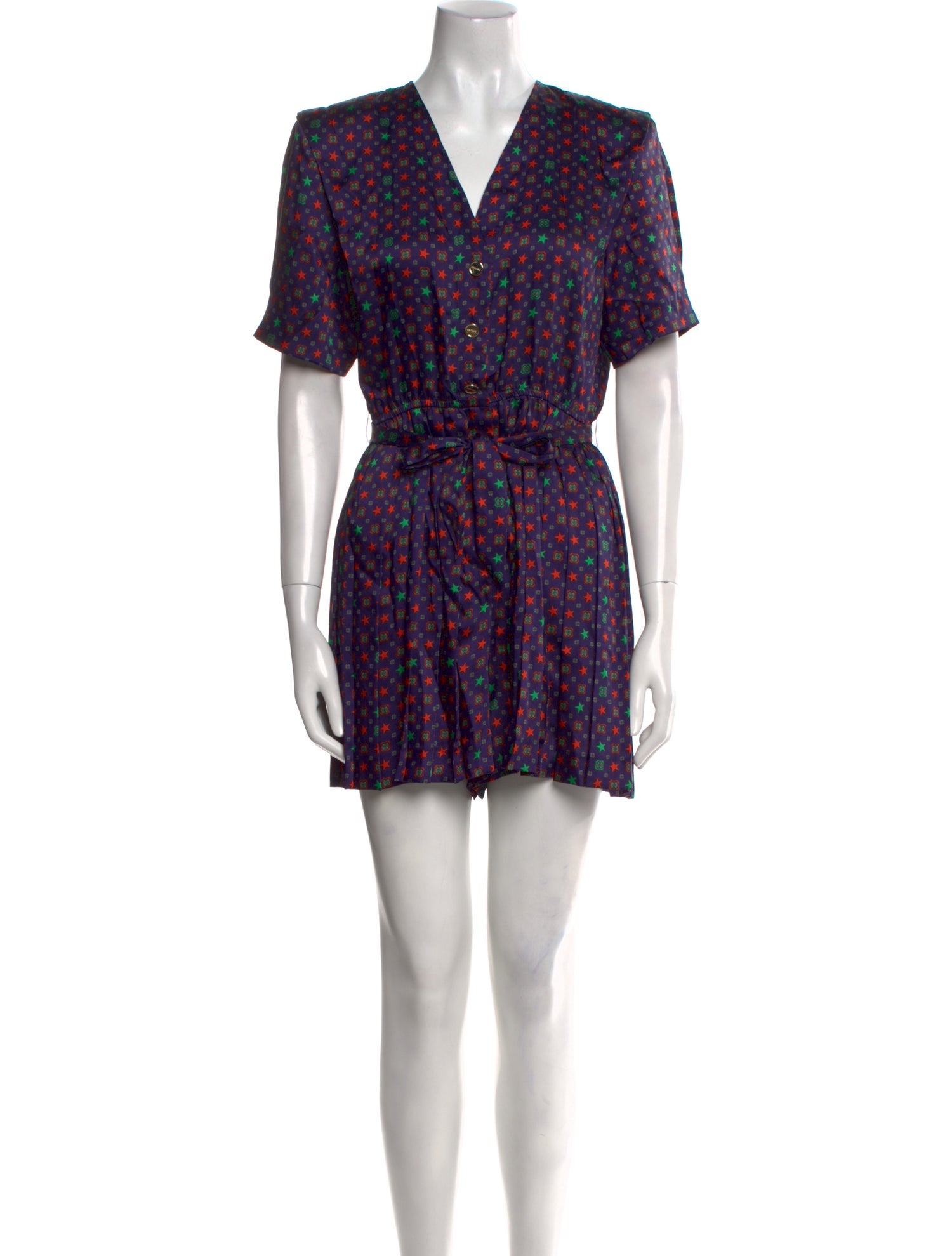 Sandro Printed V-Neck Romper w/ Tags