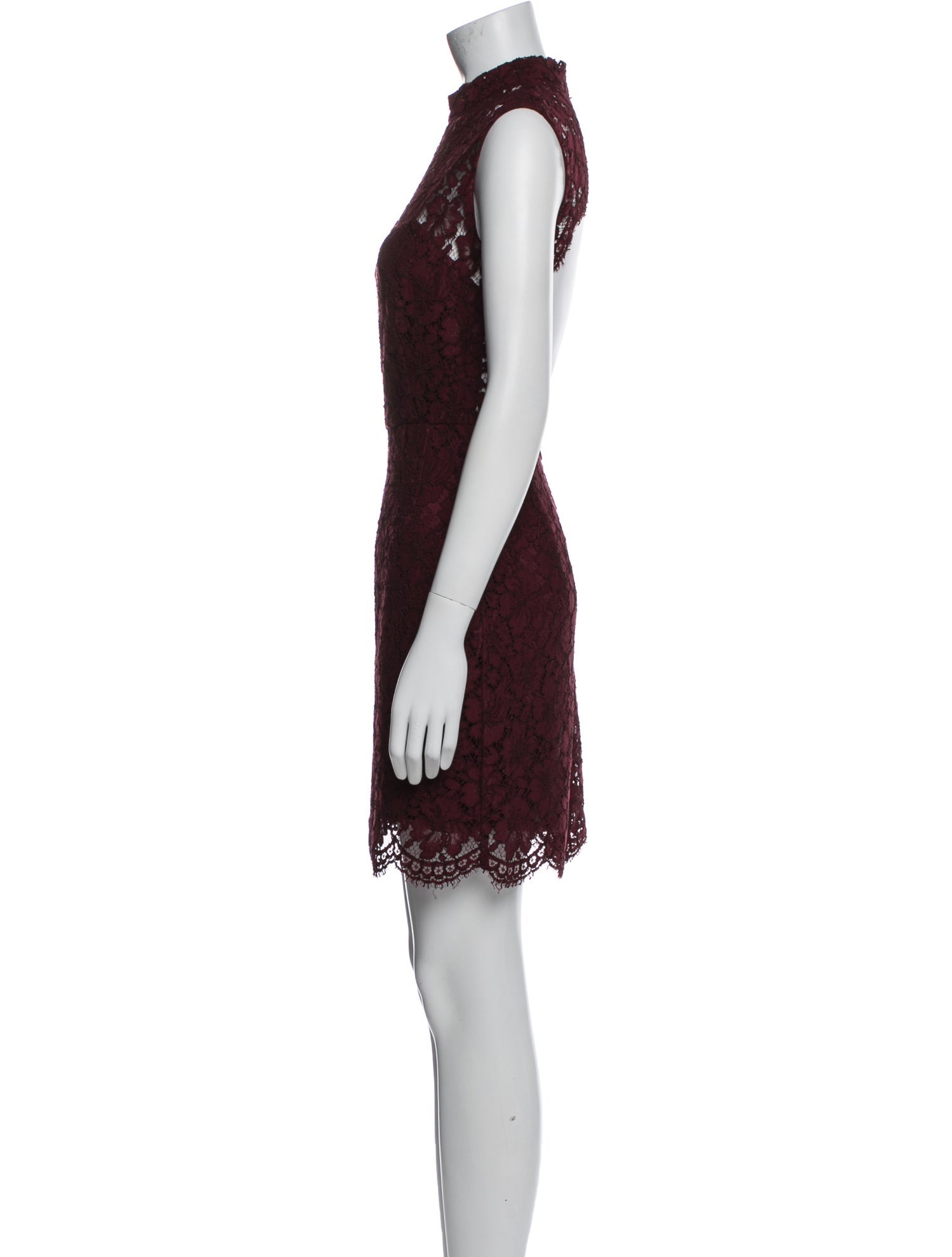 Sandro Lace Pattern Mini Dress