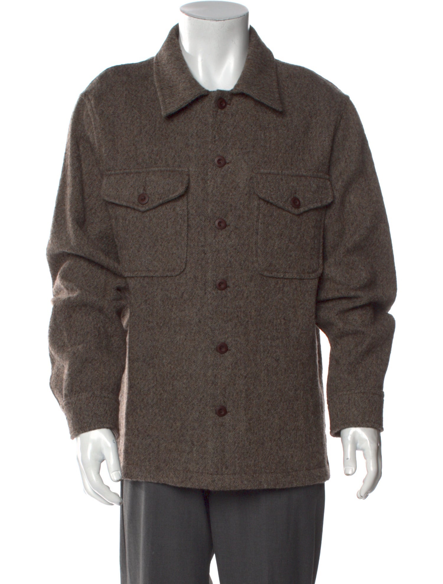 Sandro Virgin Wool Long Sleeve Shirt