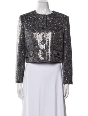 Sandro Tweed Pattern Evening Jacket