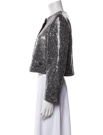 Sandro Tweed Pattern Evening Jacket