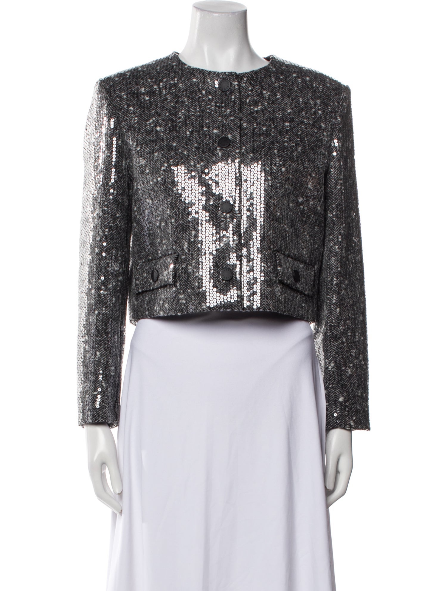 Sandro Tweed Pattern Evening Jacket