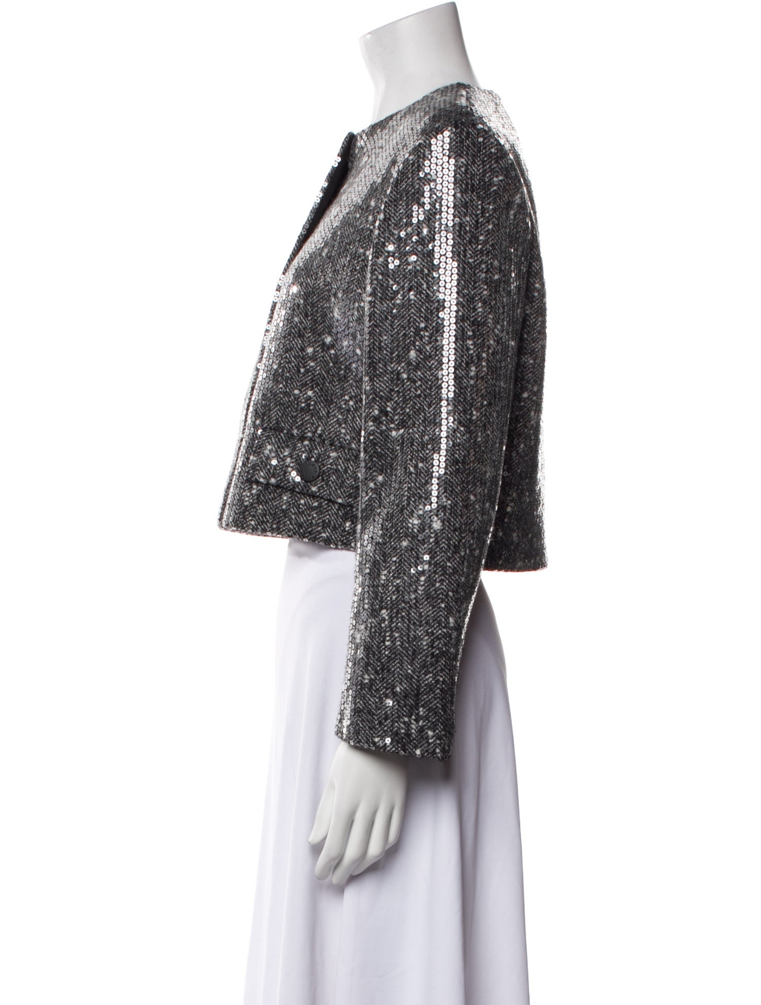 Sandro Tweed Pattern Evening Jacket