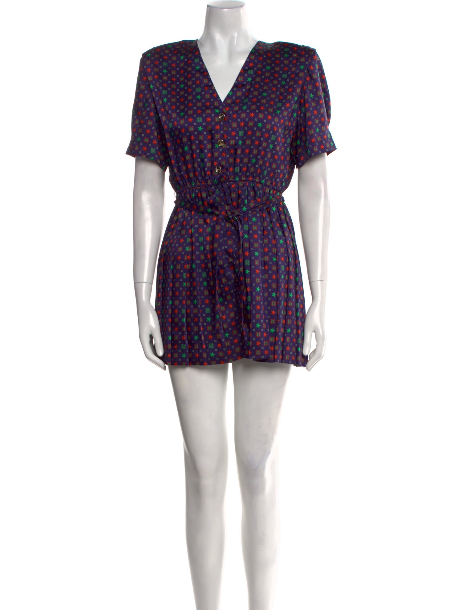 Sandro Printed V-Neck Romper