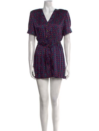 Sandro Printed V-Neck Romper