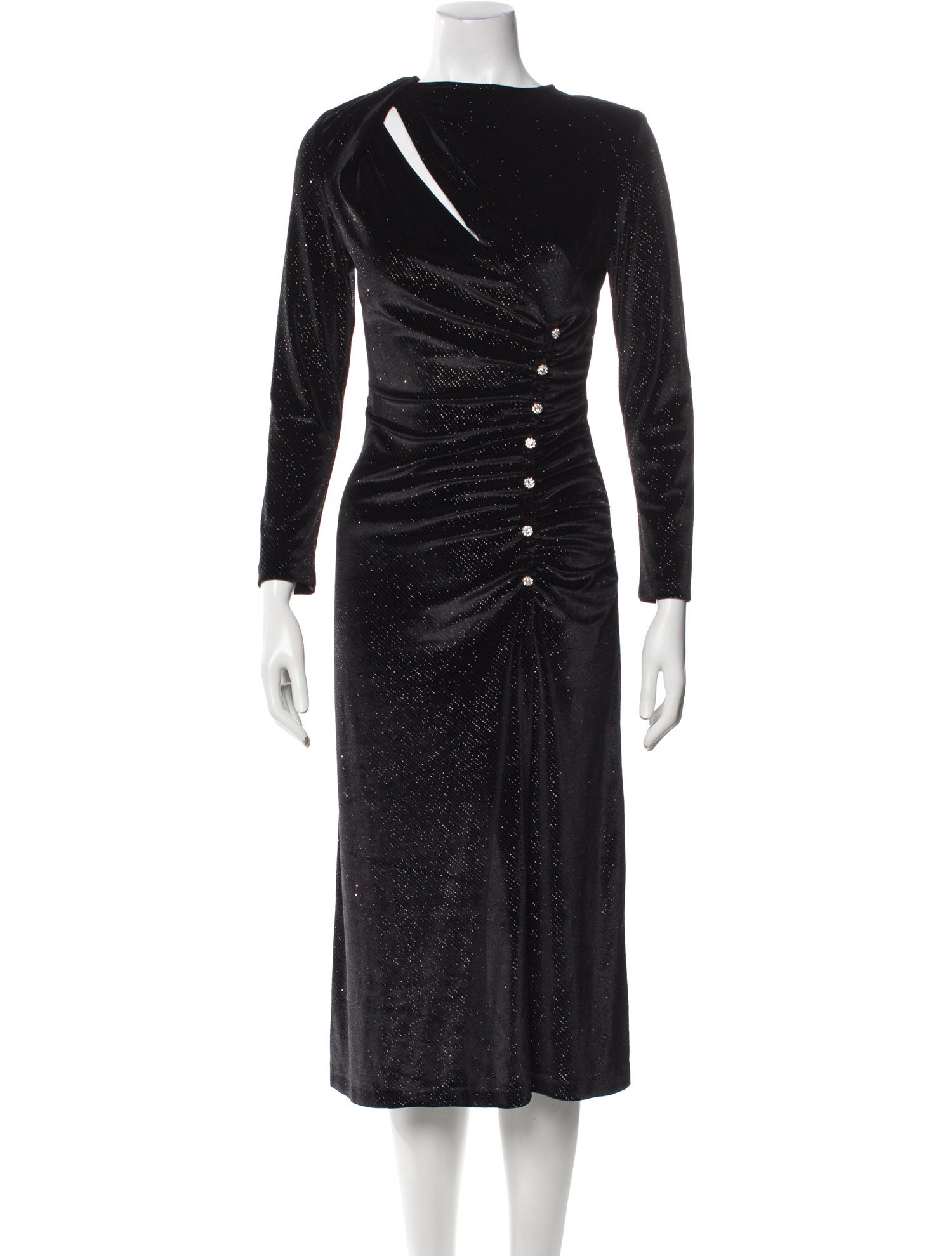 Sandro Cowl Neck Midi Length Dress