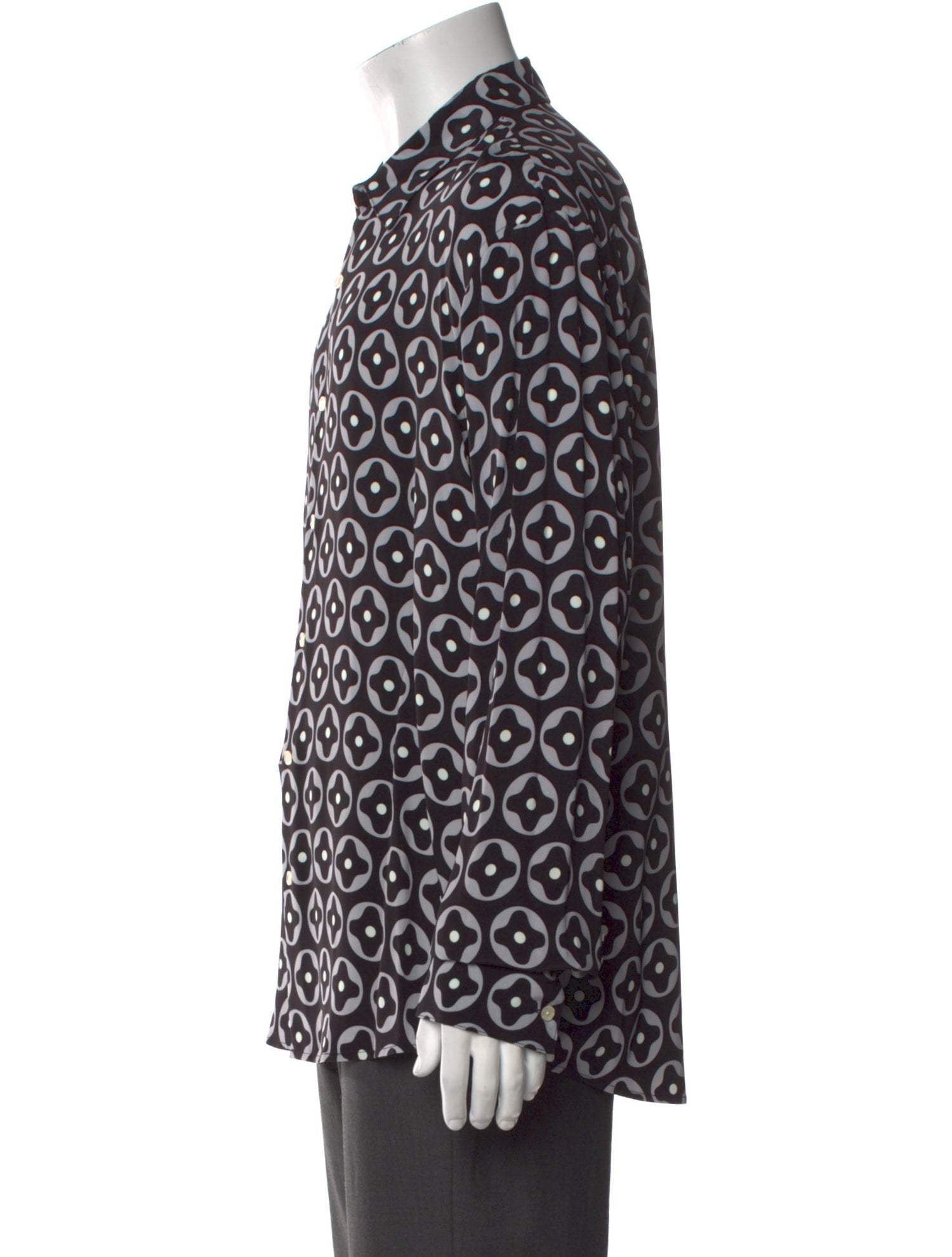 Sandro Printed Long Sleeve Shirt