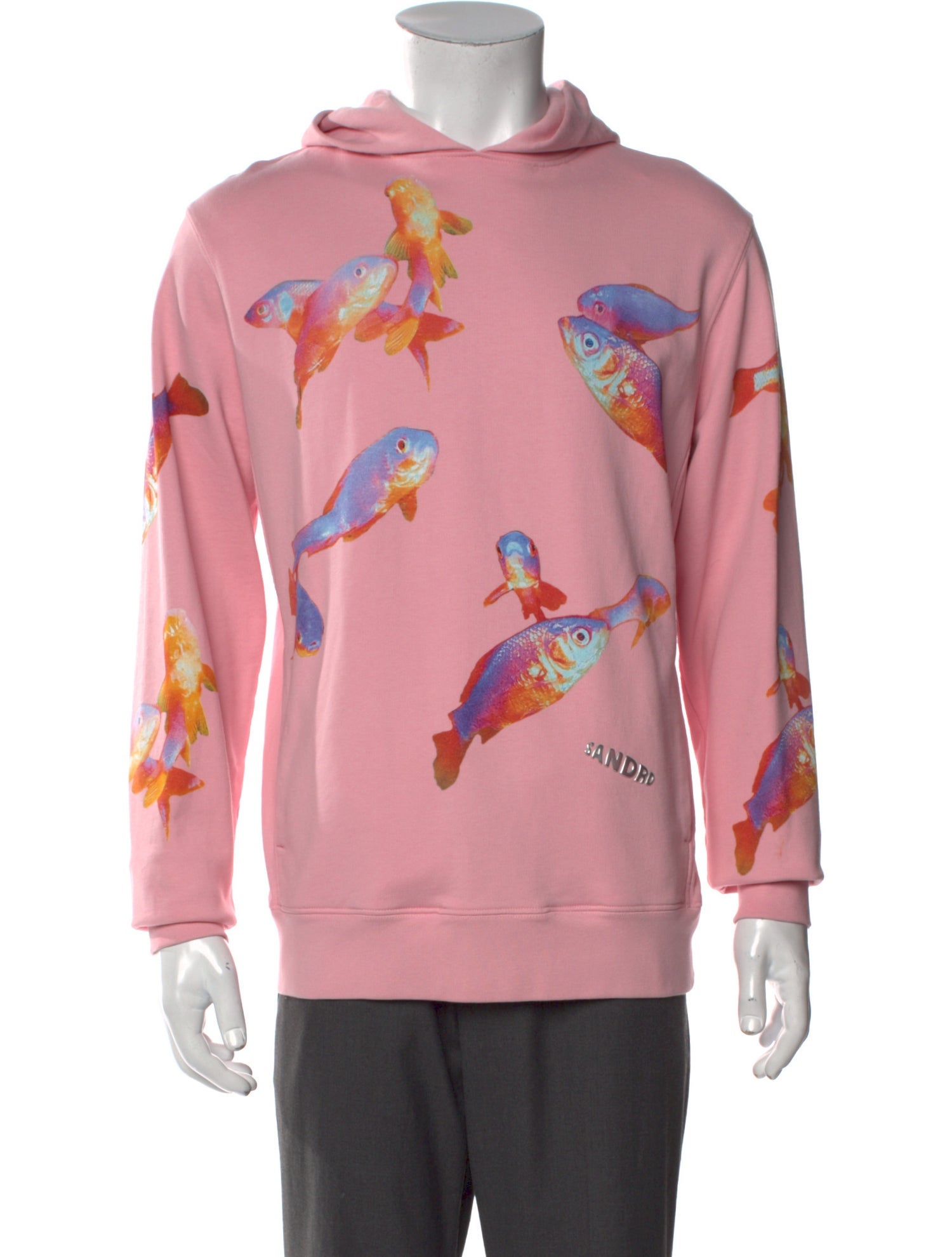 Sandro Graphic Print Crew Neck Hoodie