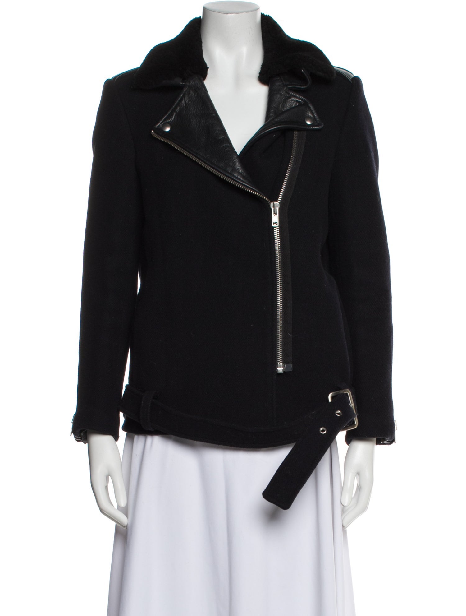 Sandro Wool Biker Jacket