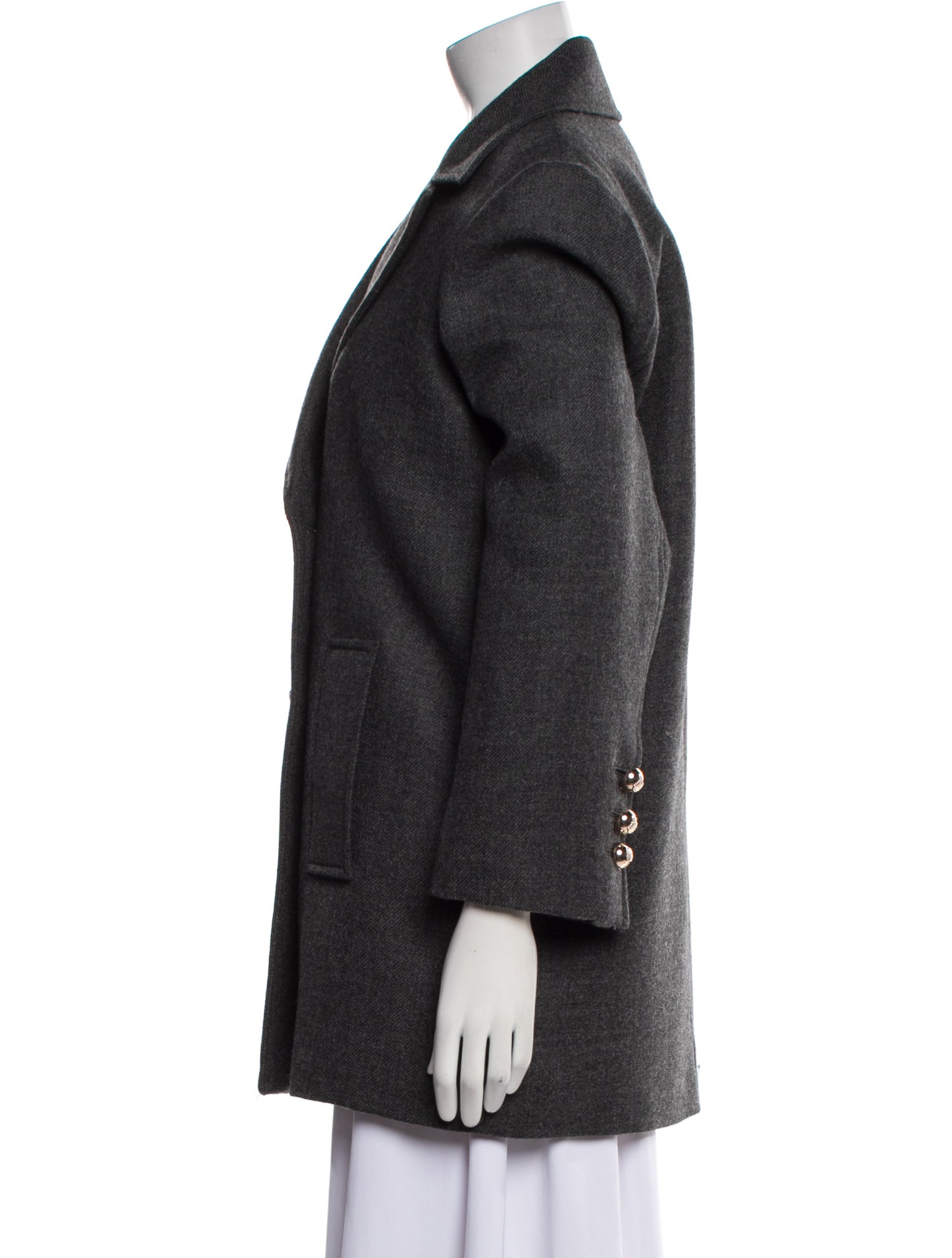 Sandro Virgin Wool Peacoat
