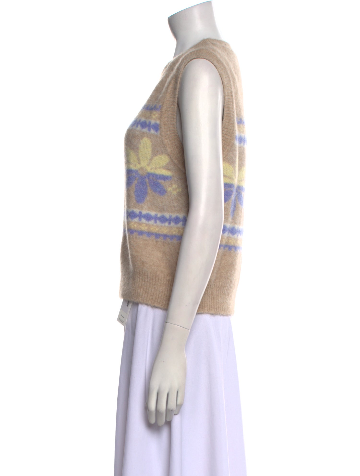 Sandro Printed Crew Neck Sweater